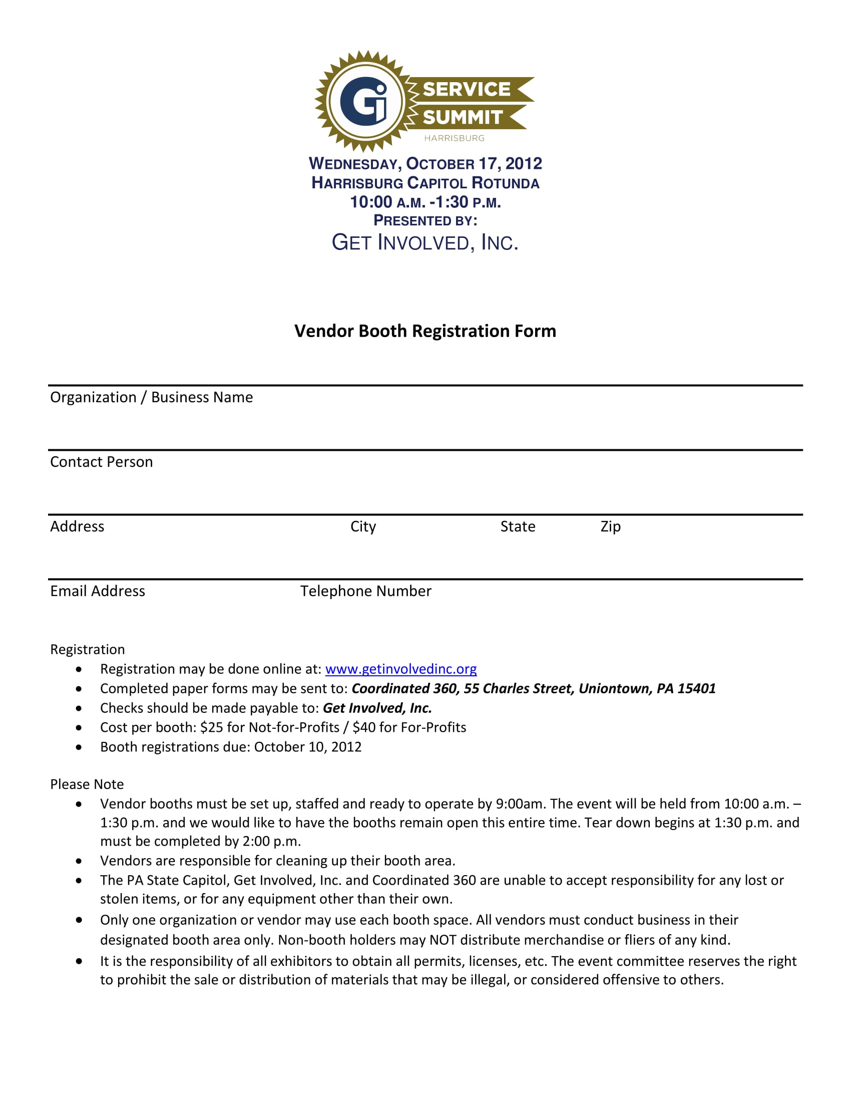 FREE 9+ Event Vendor Registration Forms in PDF MS Word