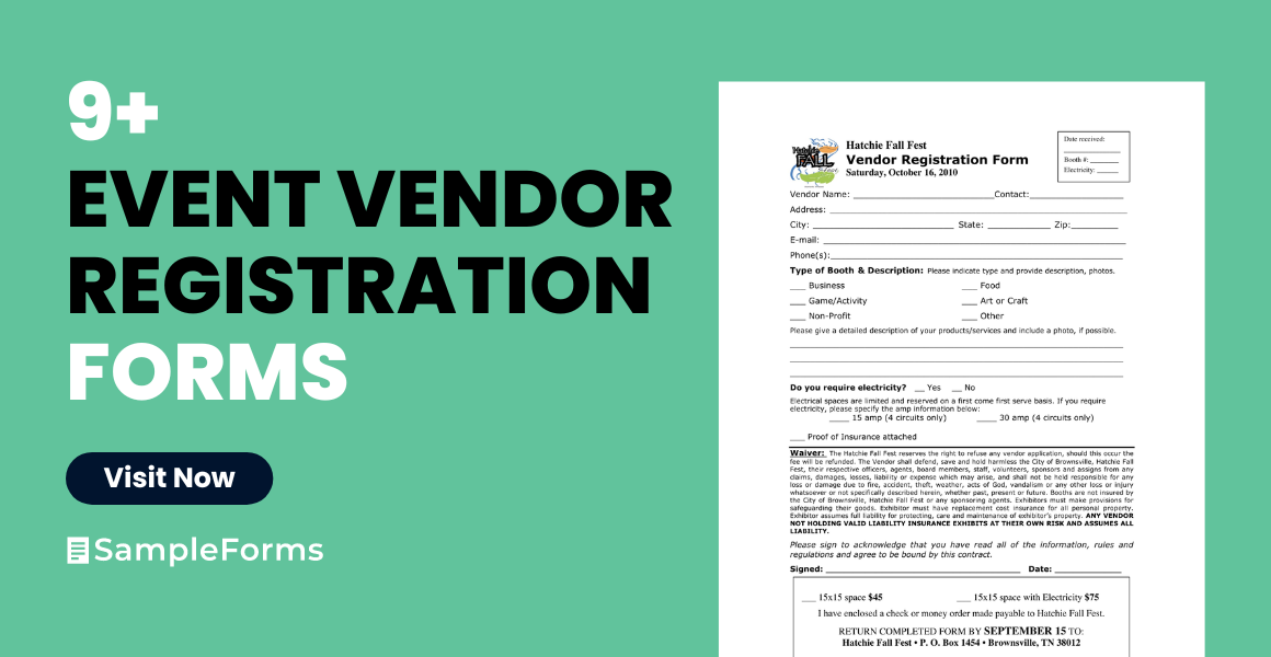event vendor registration form