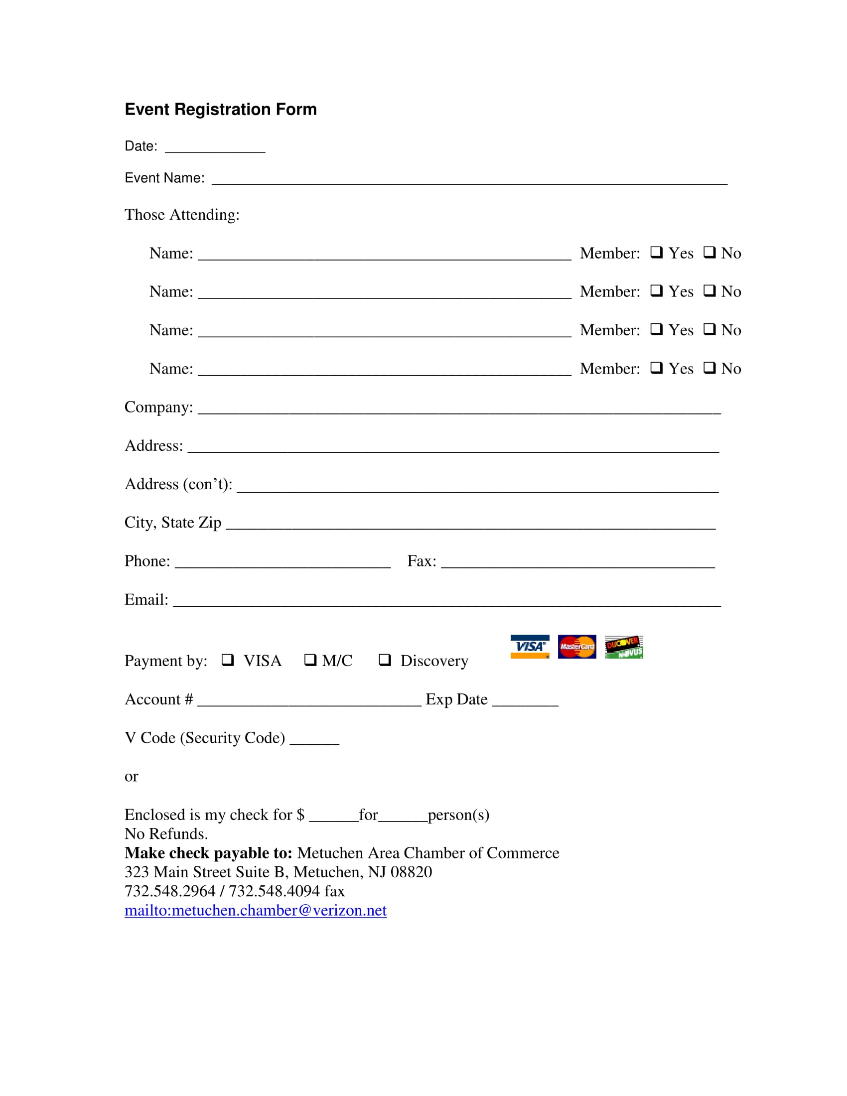 Seminar Registration Form Template Word