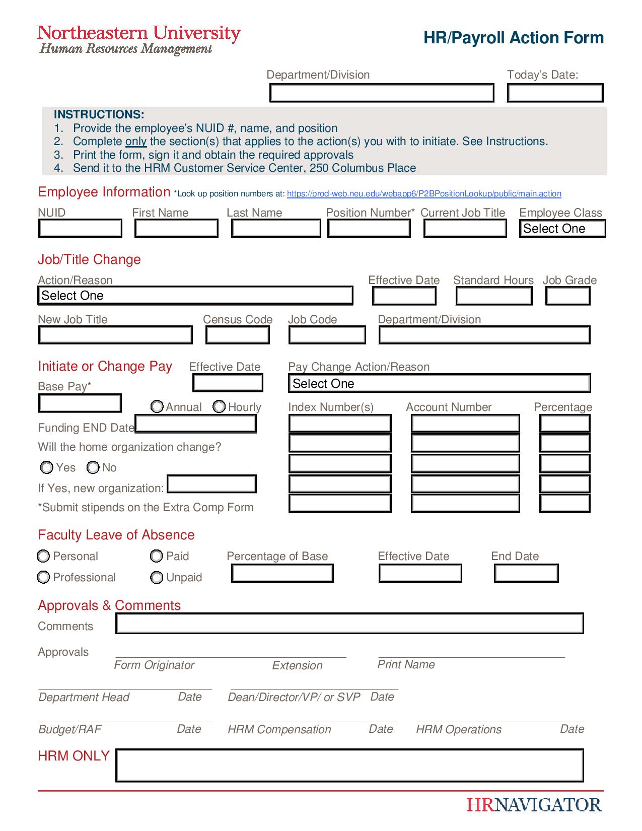 hr payroll action form page 001