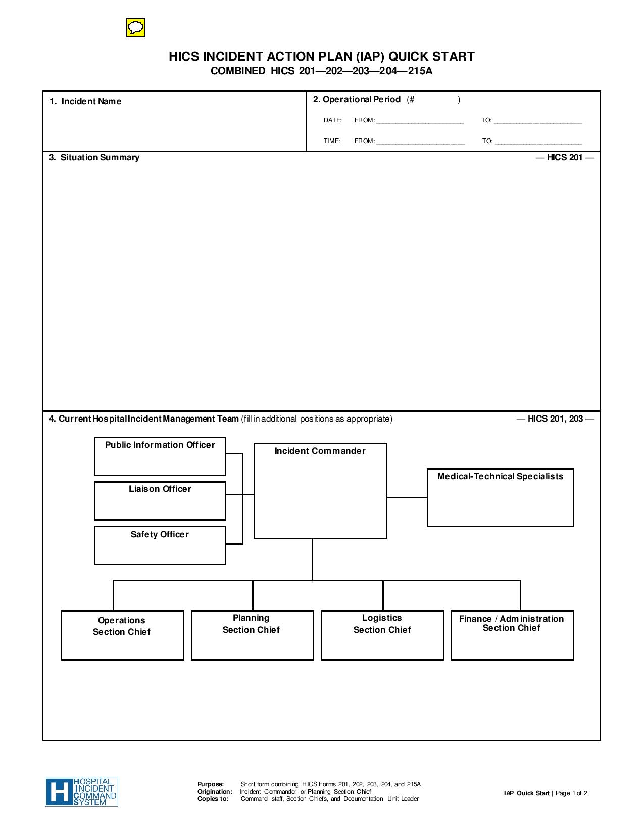 incident action plan form page 001