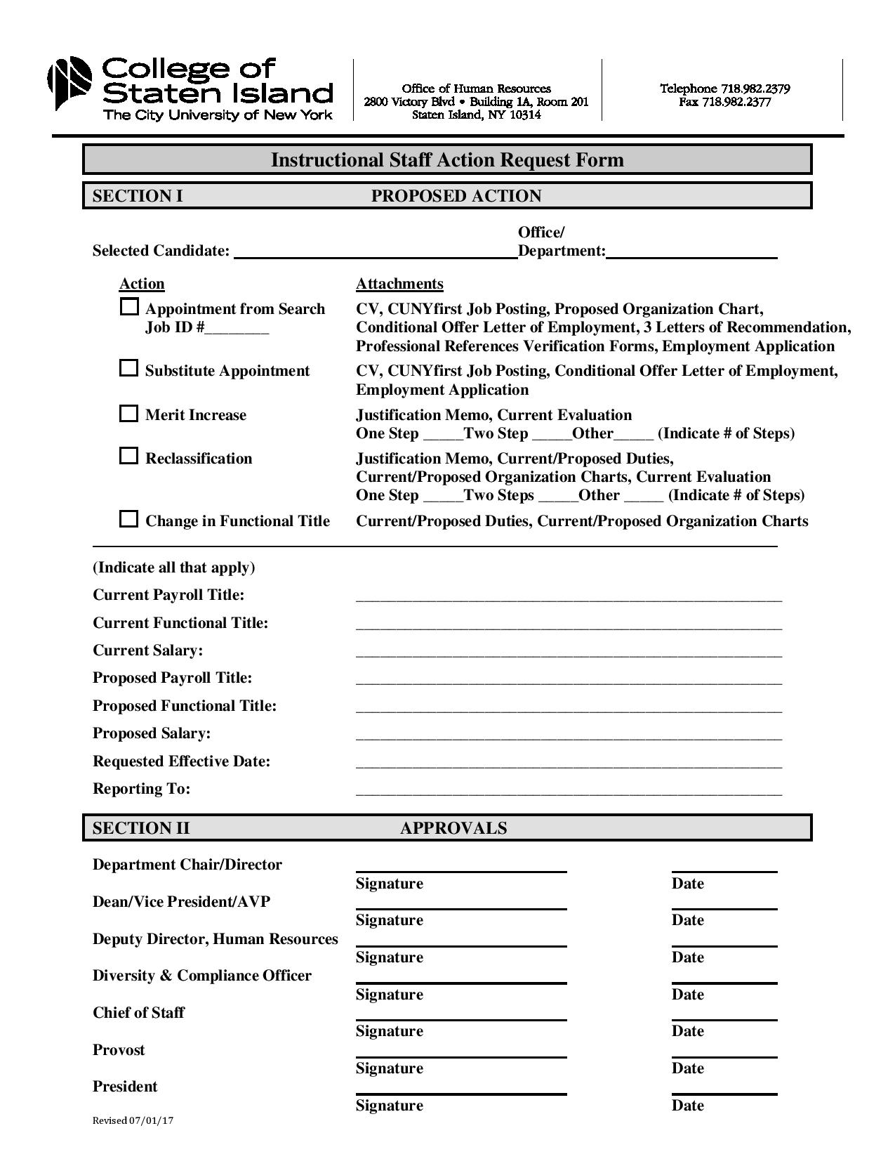 instructional staff action request form page 001