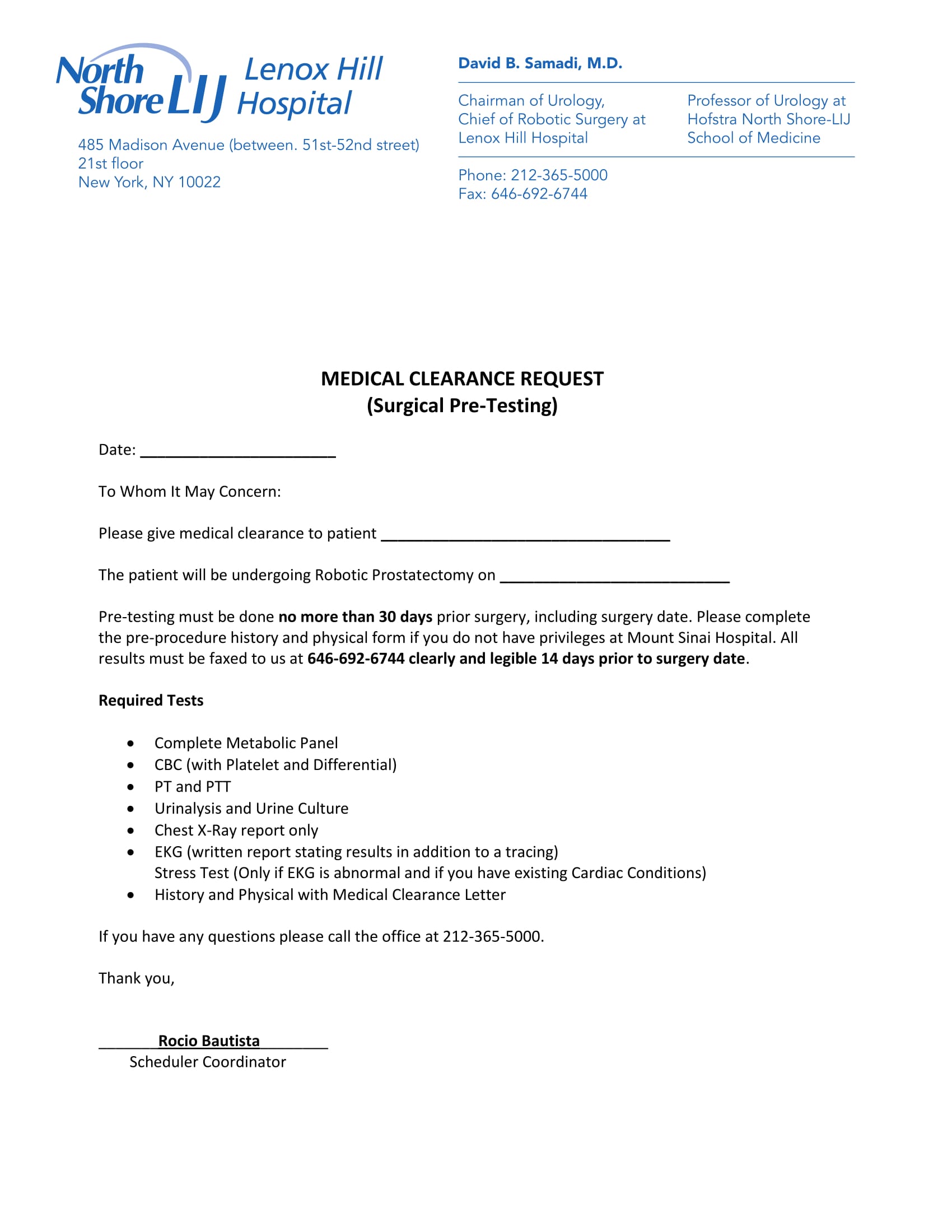 pre testing medical clearance request form 1