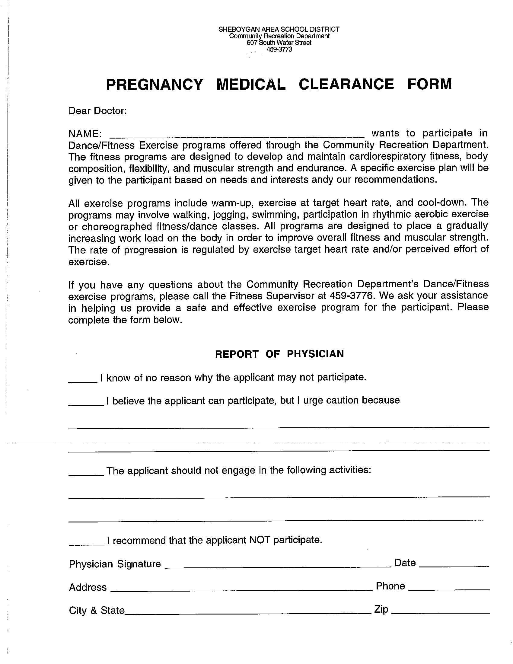 FREE 31+ Medical Clearance Forms in PDF | MS Word