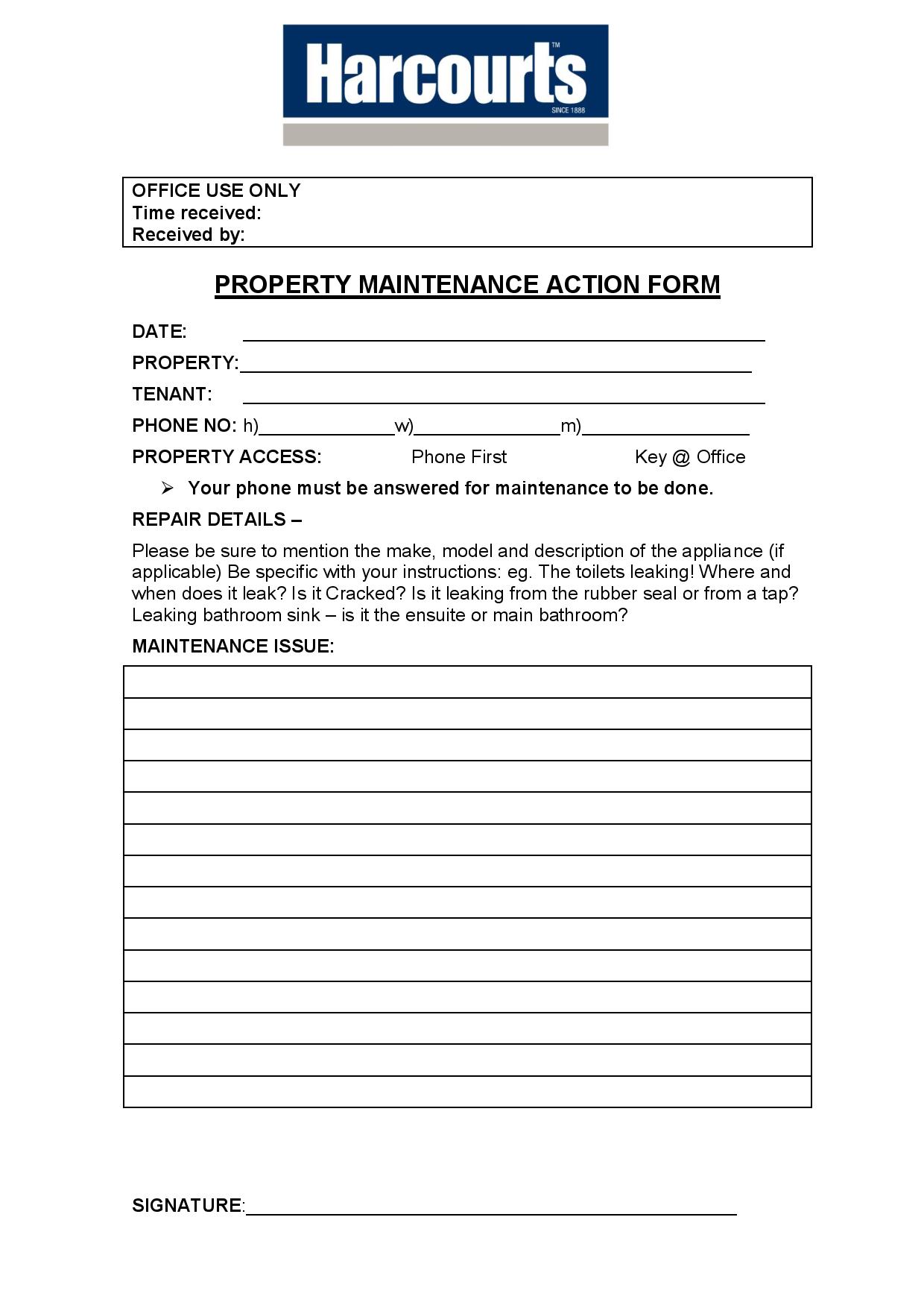 property maintenance action form page 001