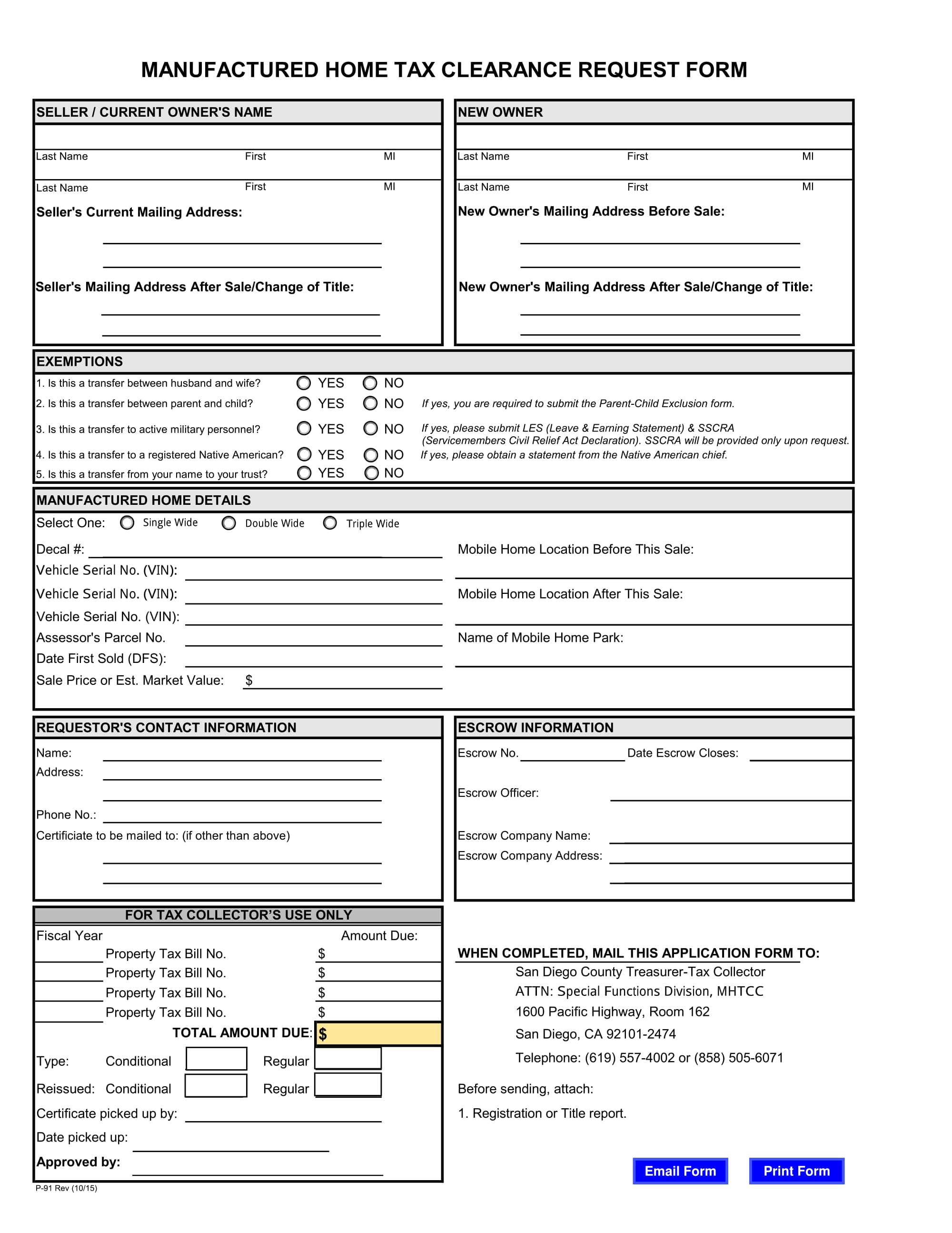tax clearance request form 1