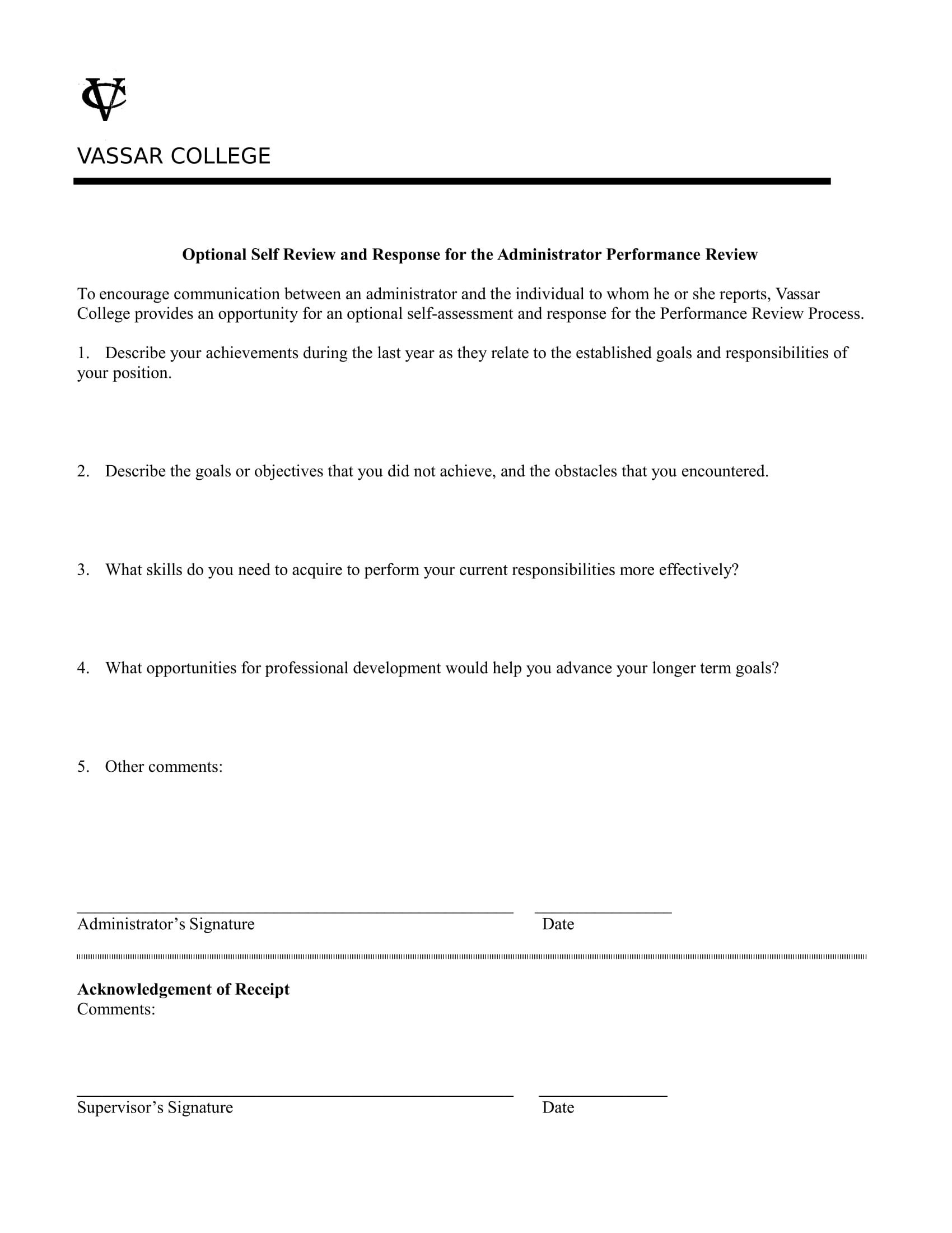 FREE 13+ Self Review Forms in PDF MS Word