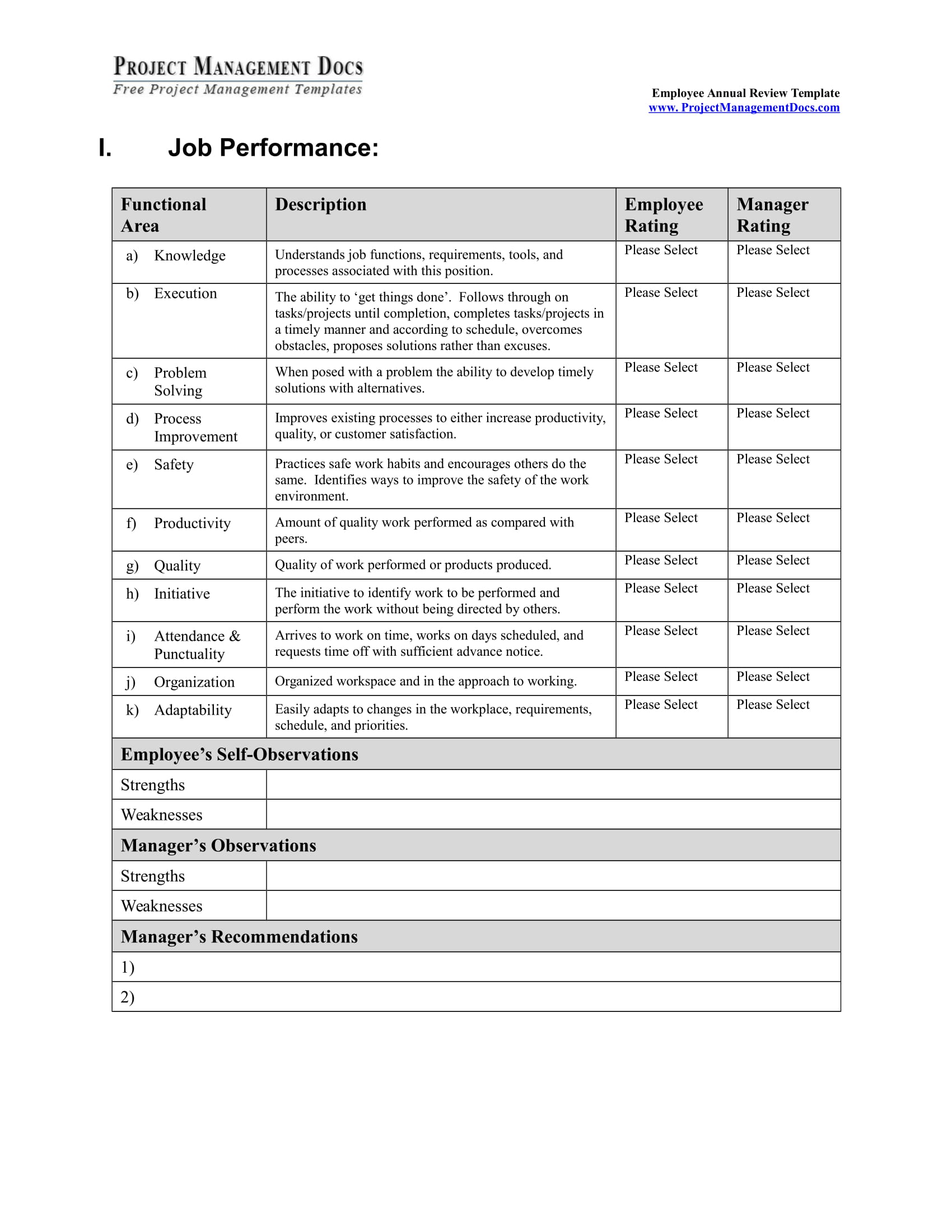 annual employee review form 2