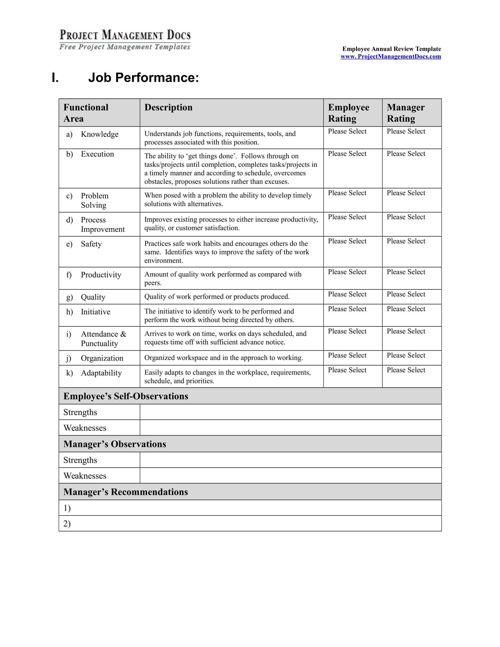 Employee Annual Review Forms Printable Pdf Vrogue co