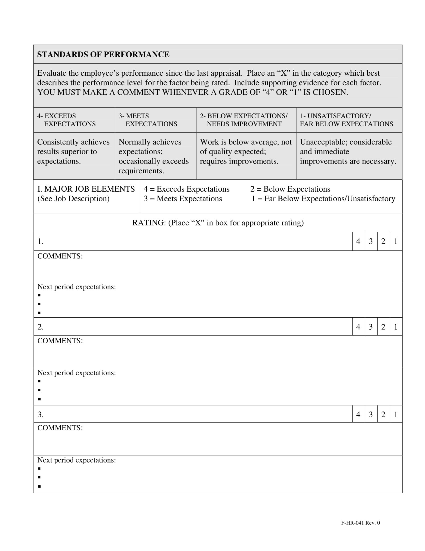 basic employee review form 3
