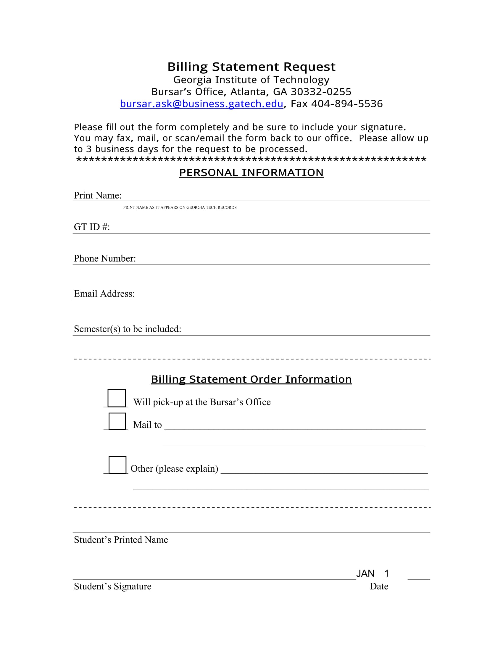 billing statement request form 1
