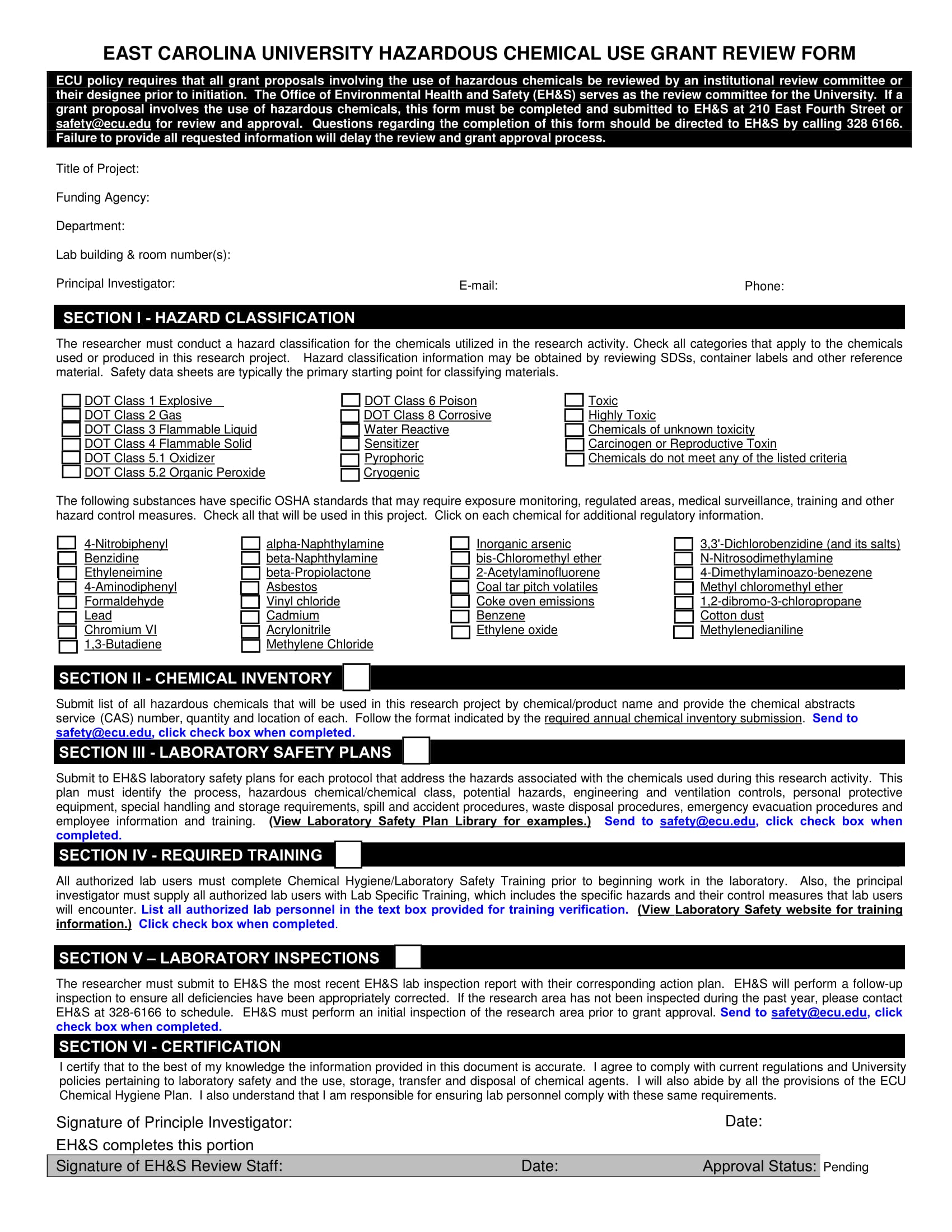 chemical use grant review form 1