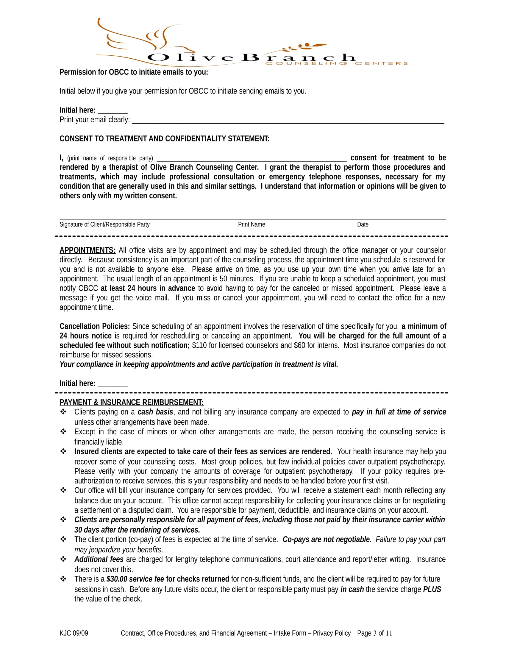 counseling center confidentiality statement form 03