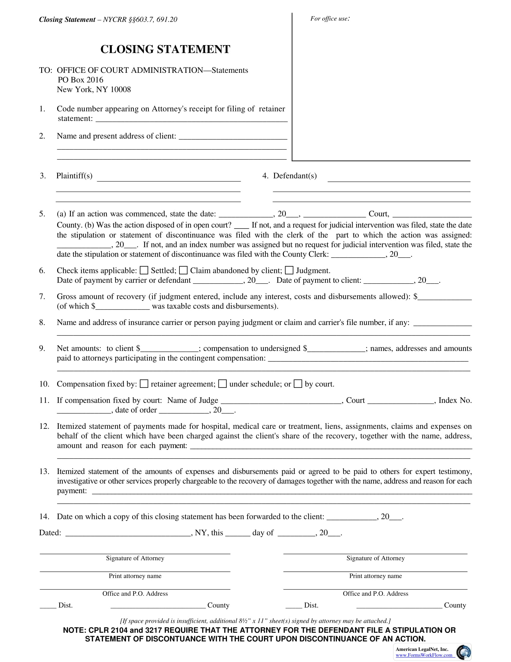 Excel Settlement Statement Template from images.sampleforms.com