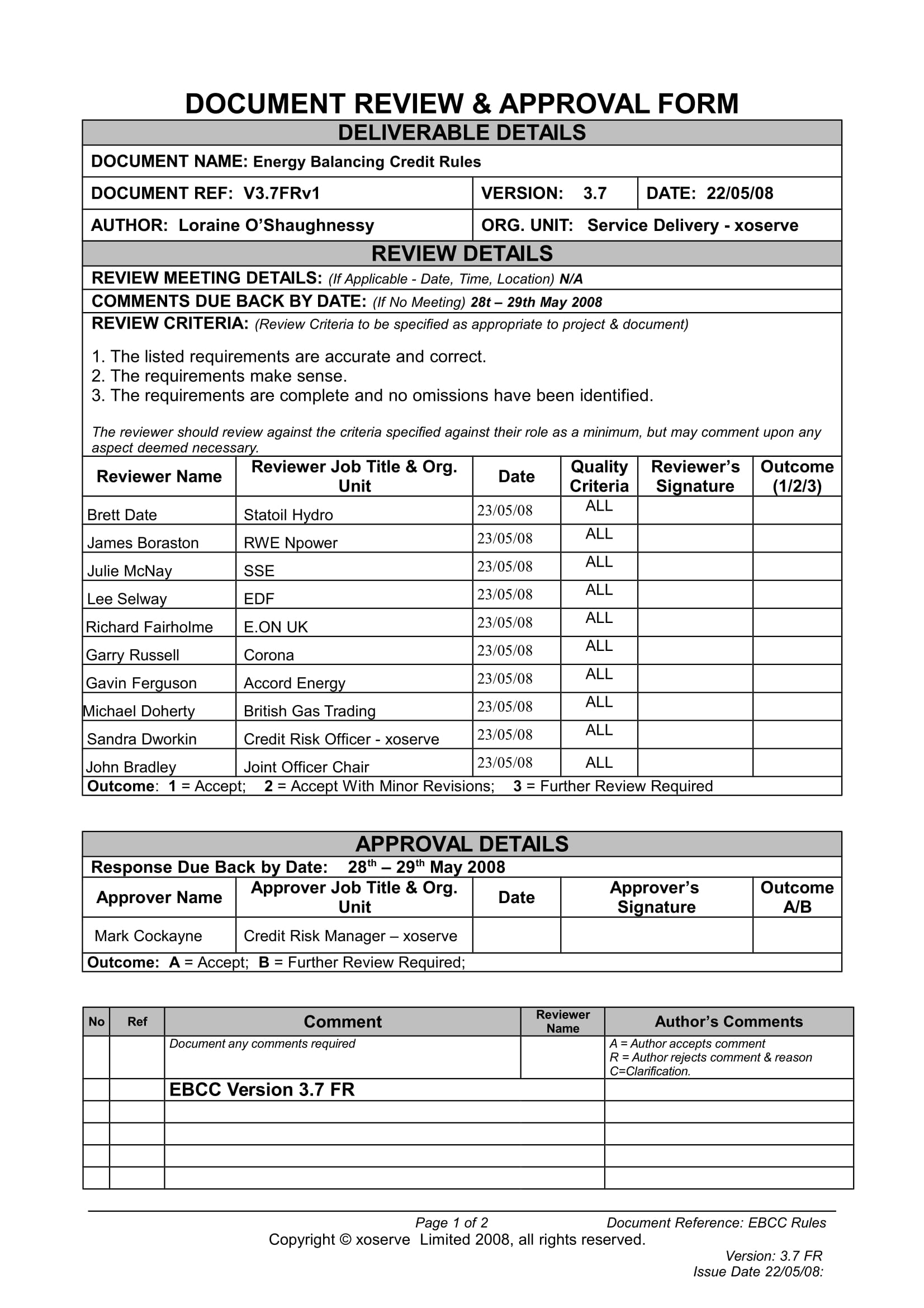 document review approval form 1