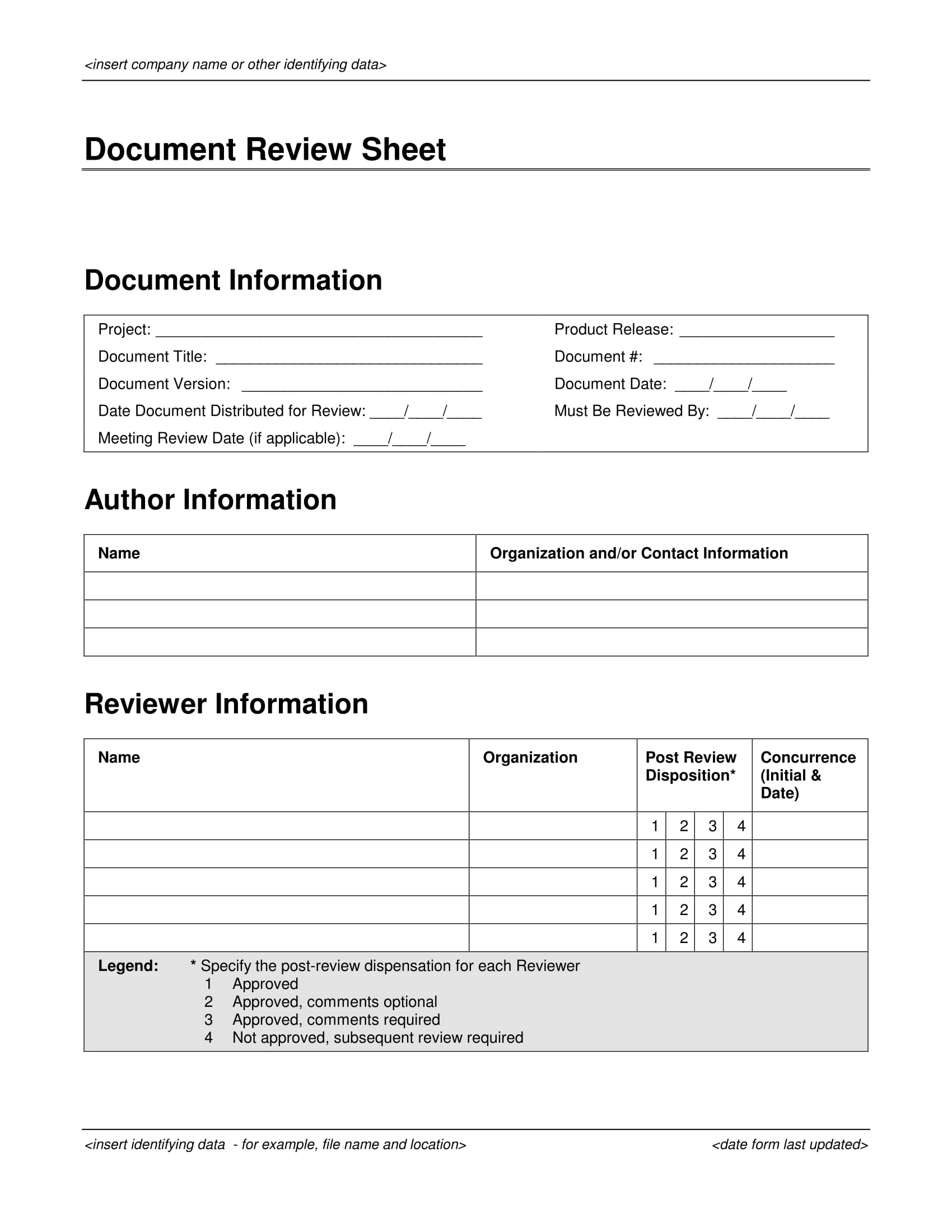 FREE 14 Forms For Document Reviews In PDF MS Word