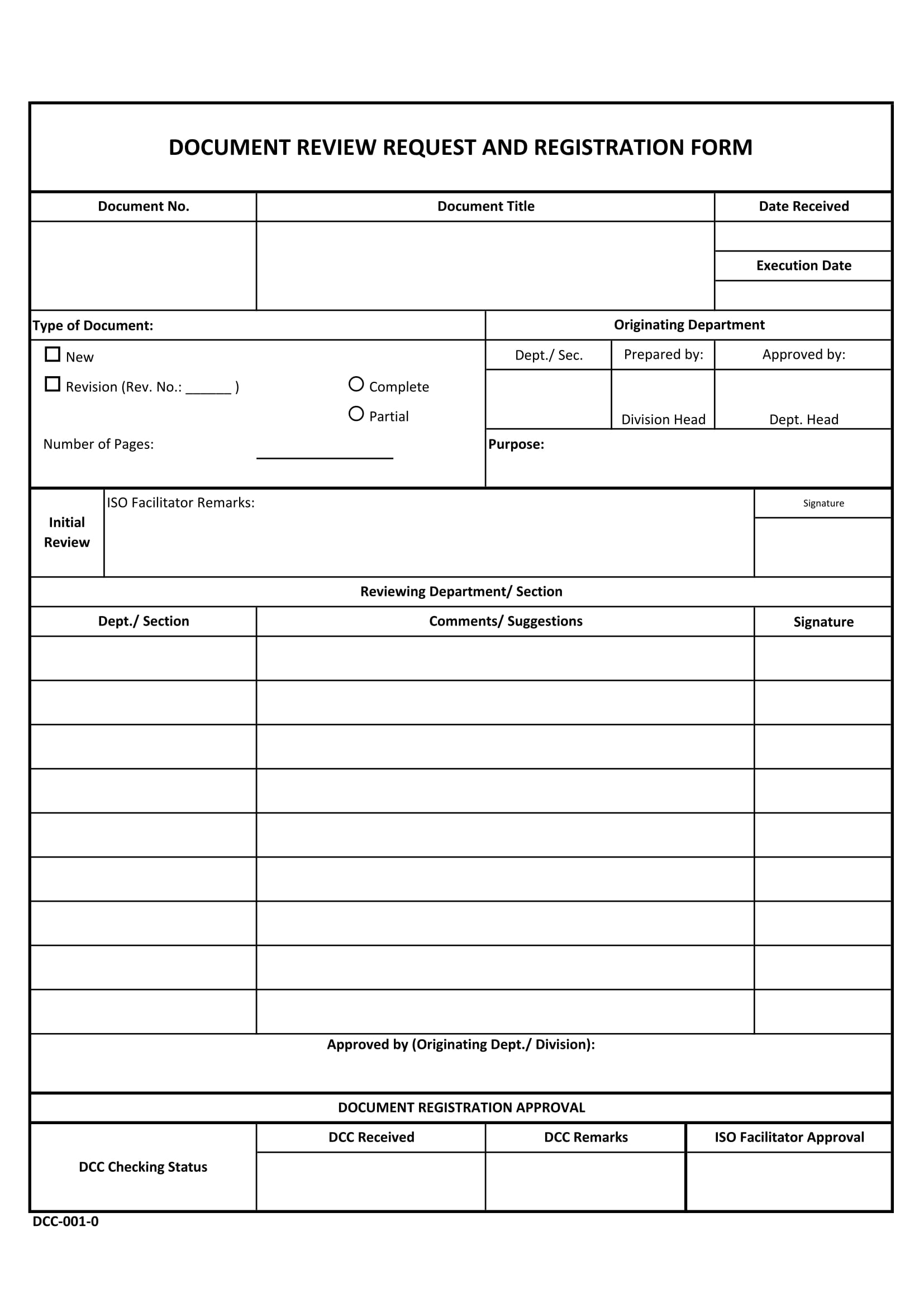 document review request and registration form 1