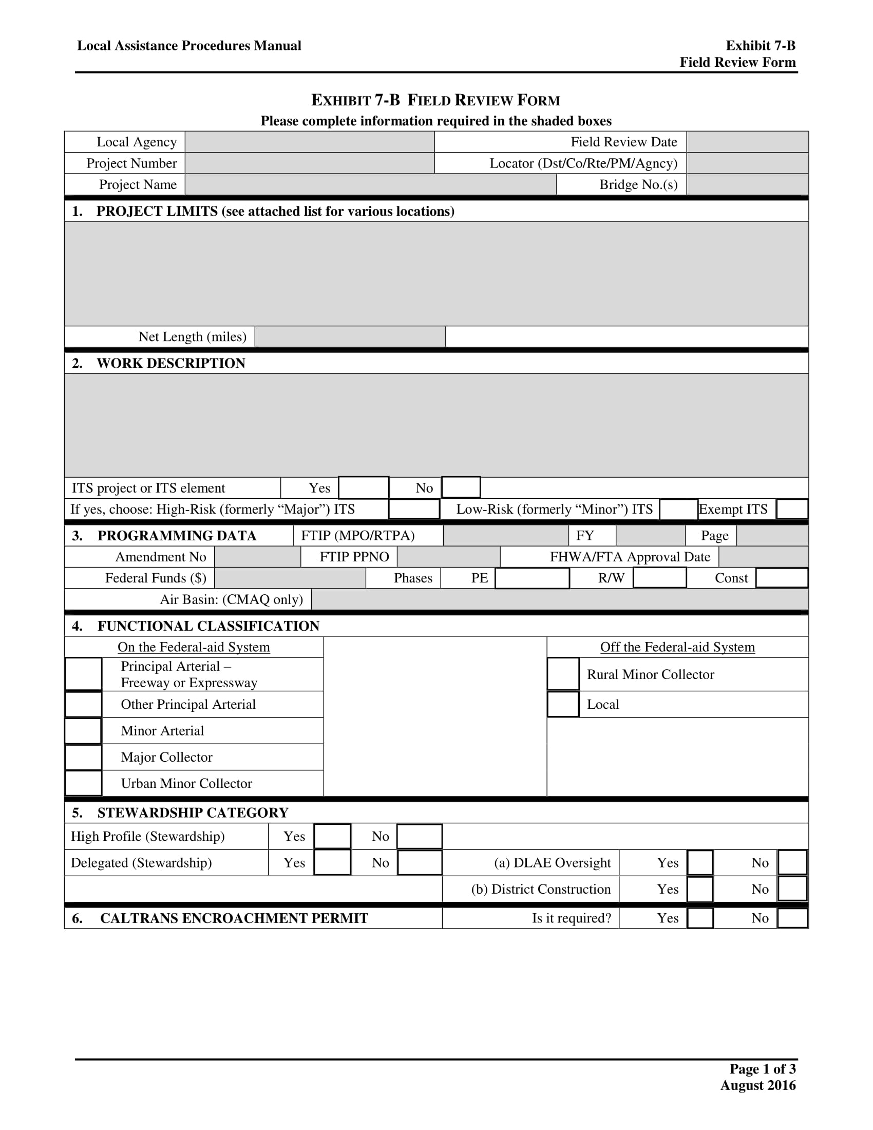 field review form 1