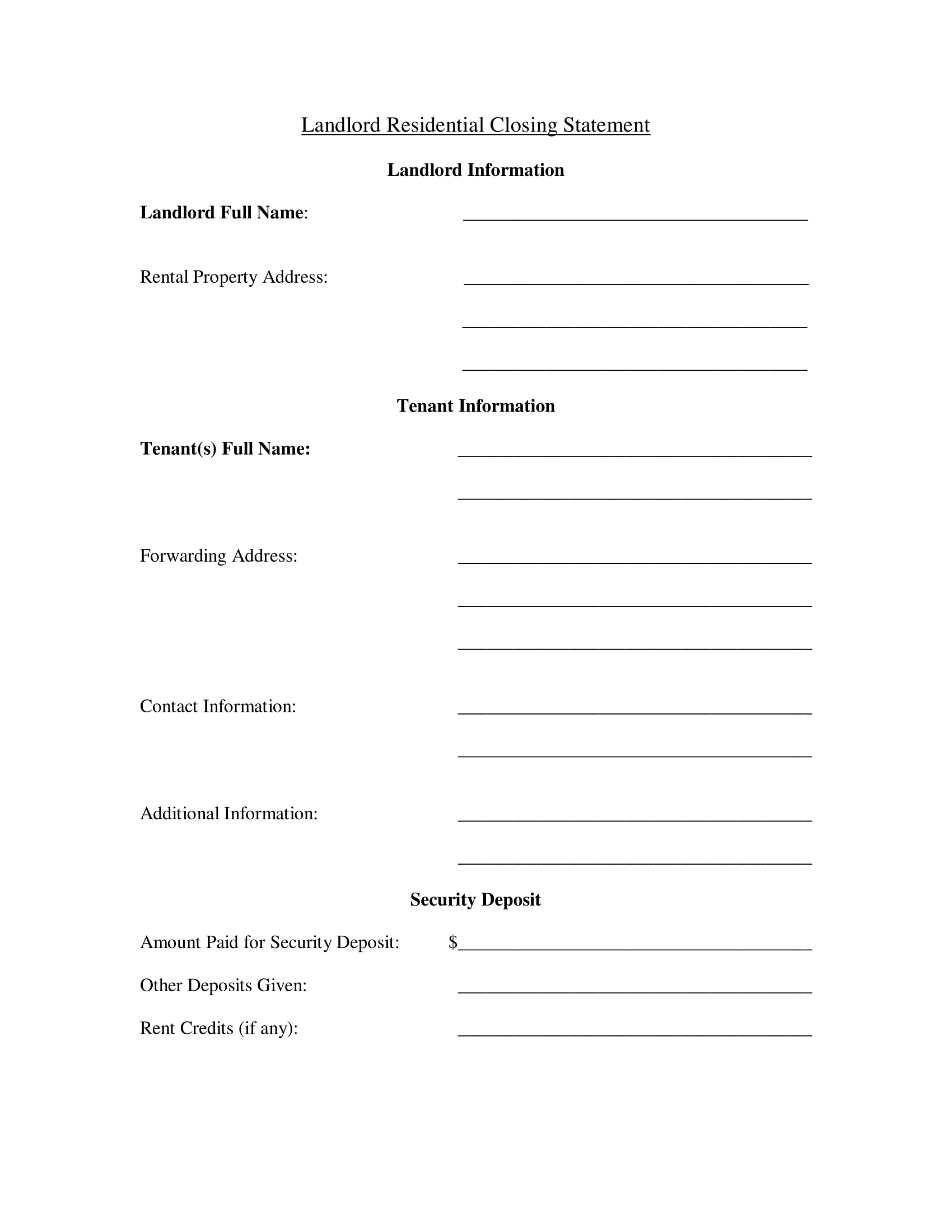 FREE 14 Closing Statement Forms In PDF MS Word