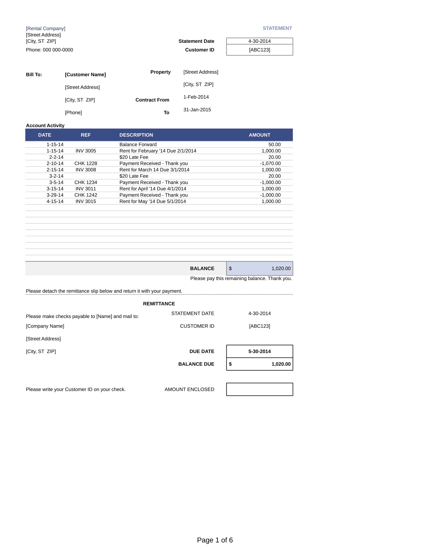 FREE 14 Billing Statement Forms In PDF MS Word