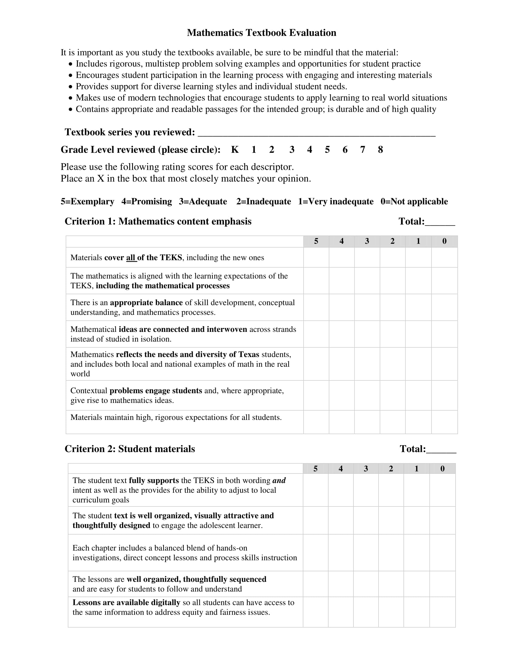 book report evaluation