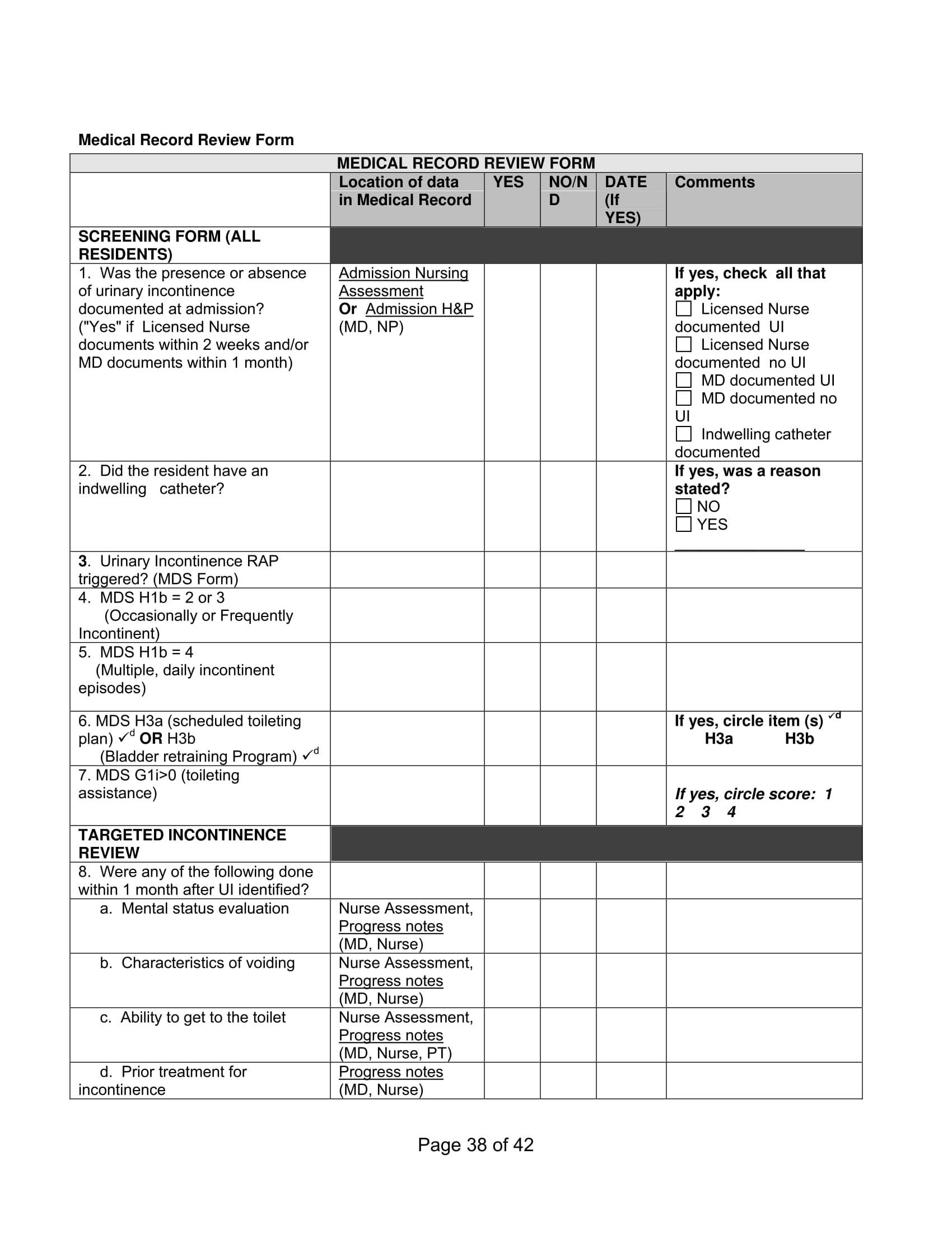 medical record review form 1