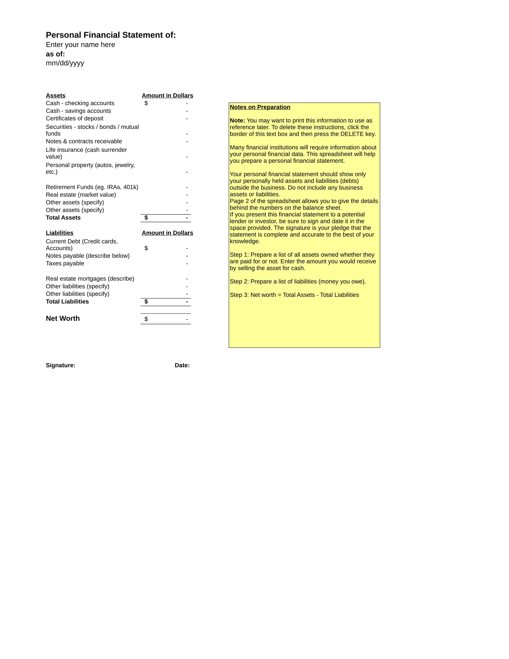 personal statement form 1