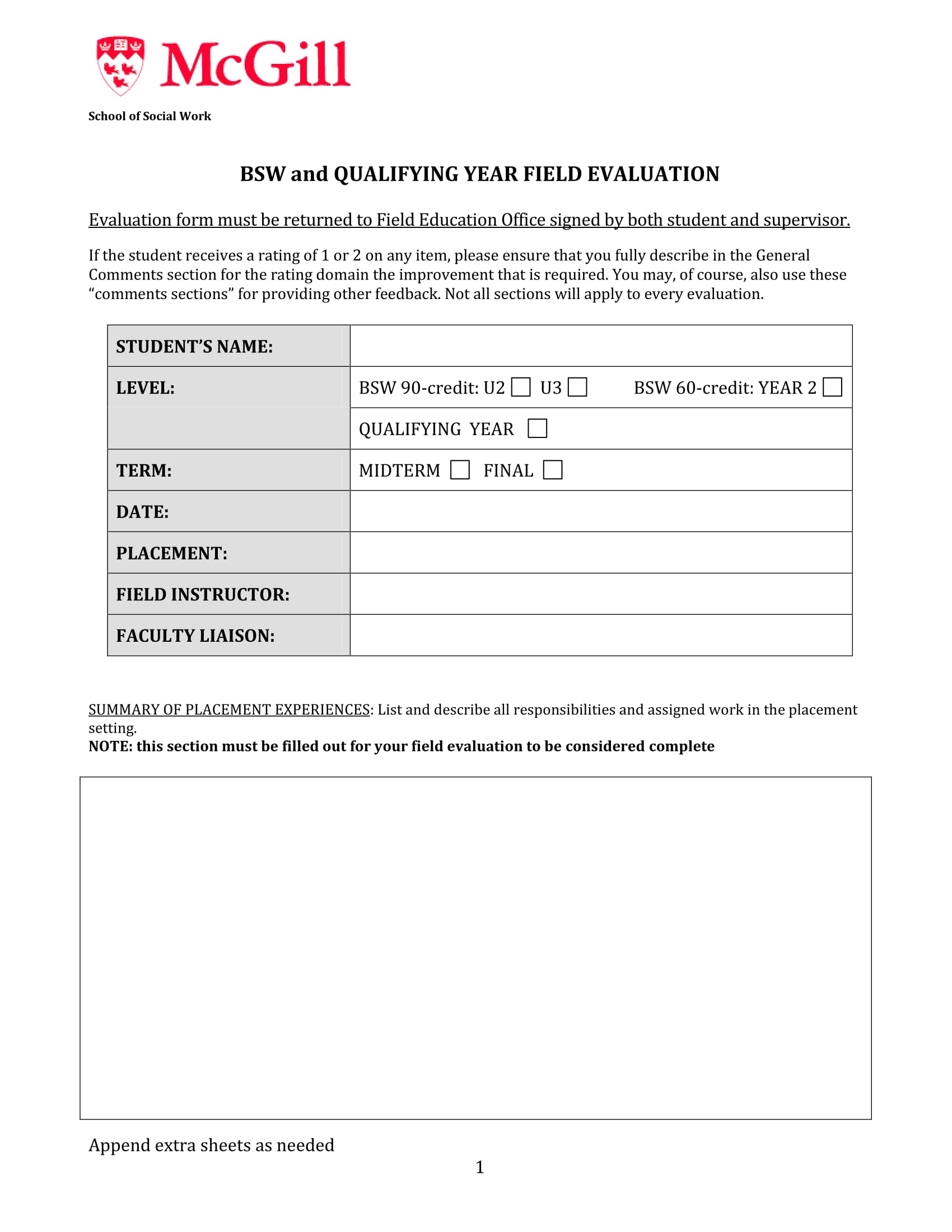 qualifying year field evaluation form 01