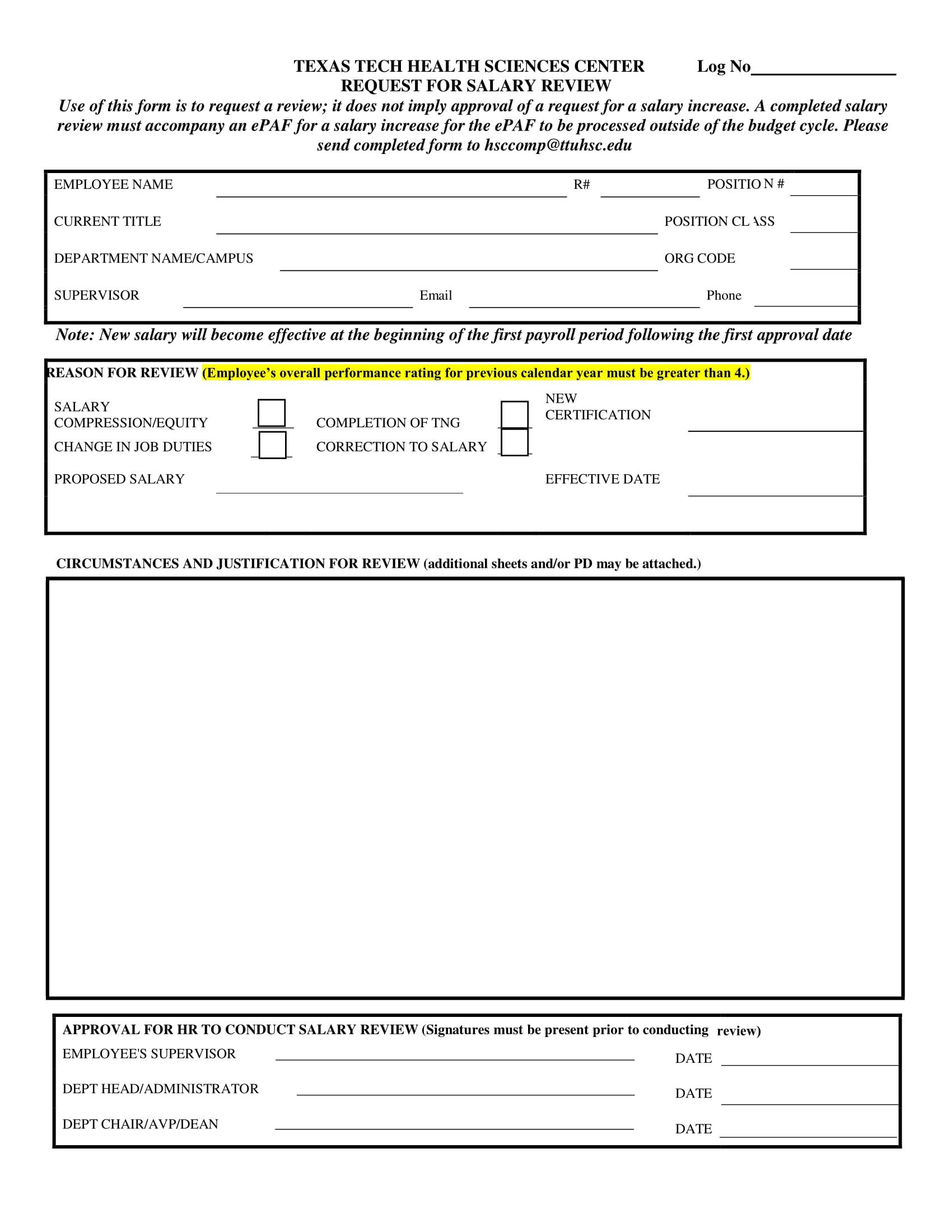 FREE 15  Salary Review Forms in PDF MS Word Excel