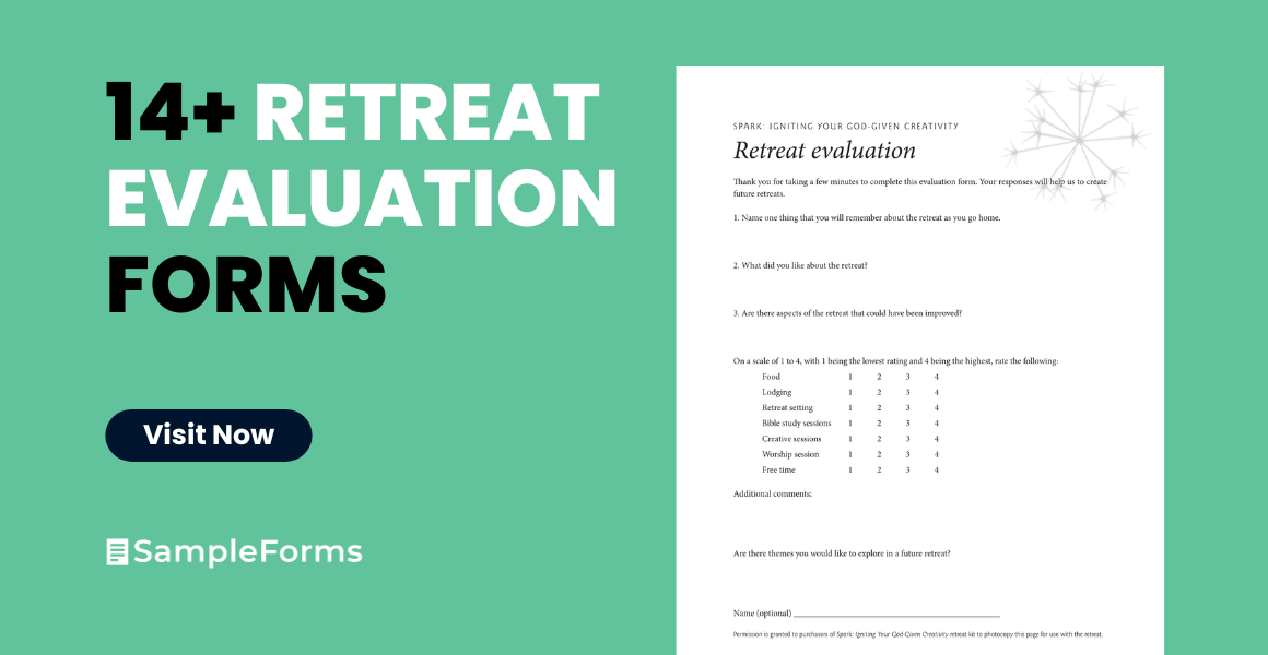 retreat evaluation form