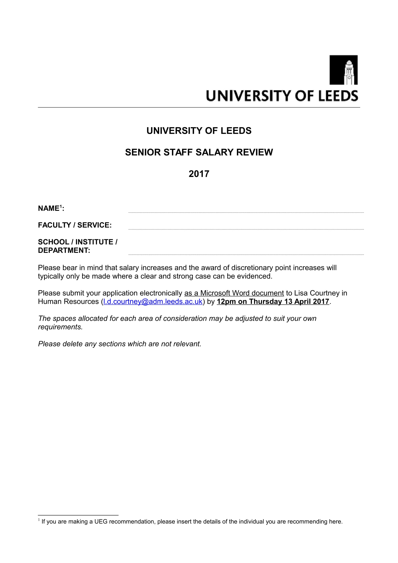 senior staff salary review form 1