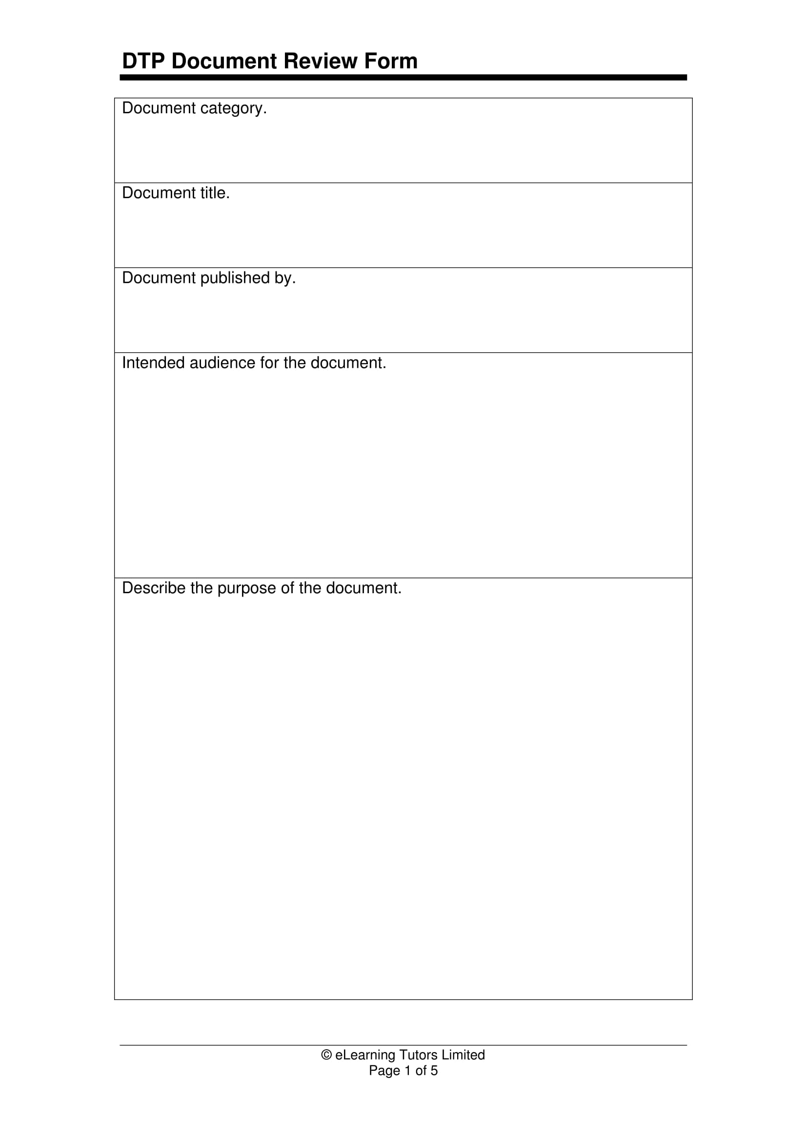 FREE 18+ Document Review Form Samples, PDF, MS Word, Google Docs