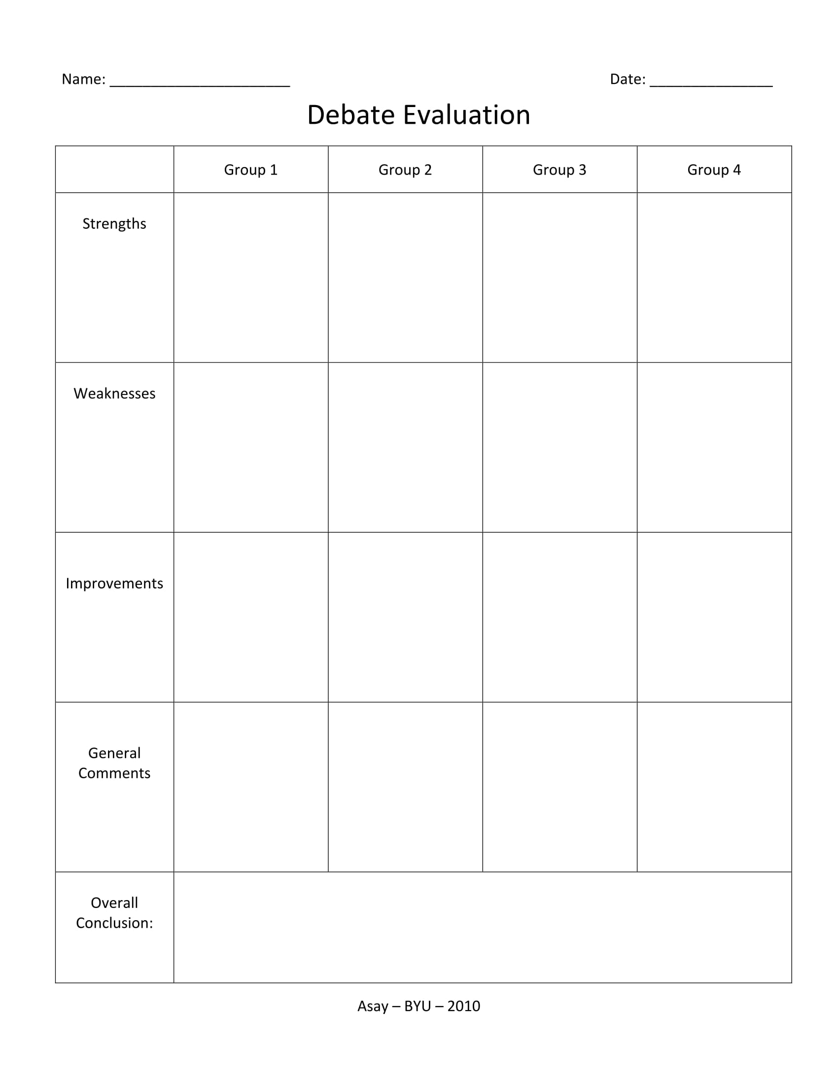 situation debate evaluation form 1