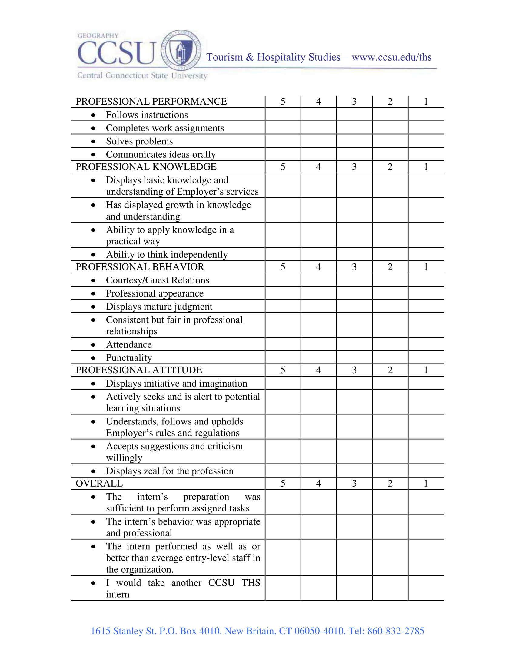 student intern evaluation review form 3