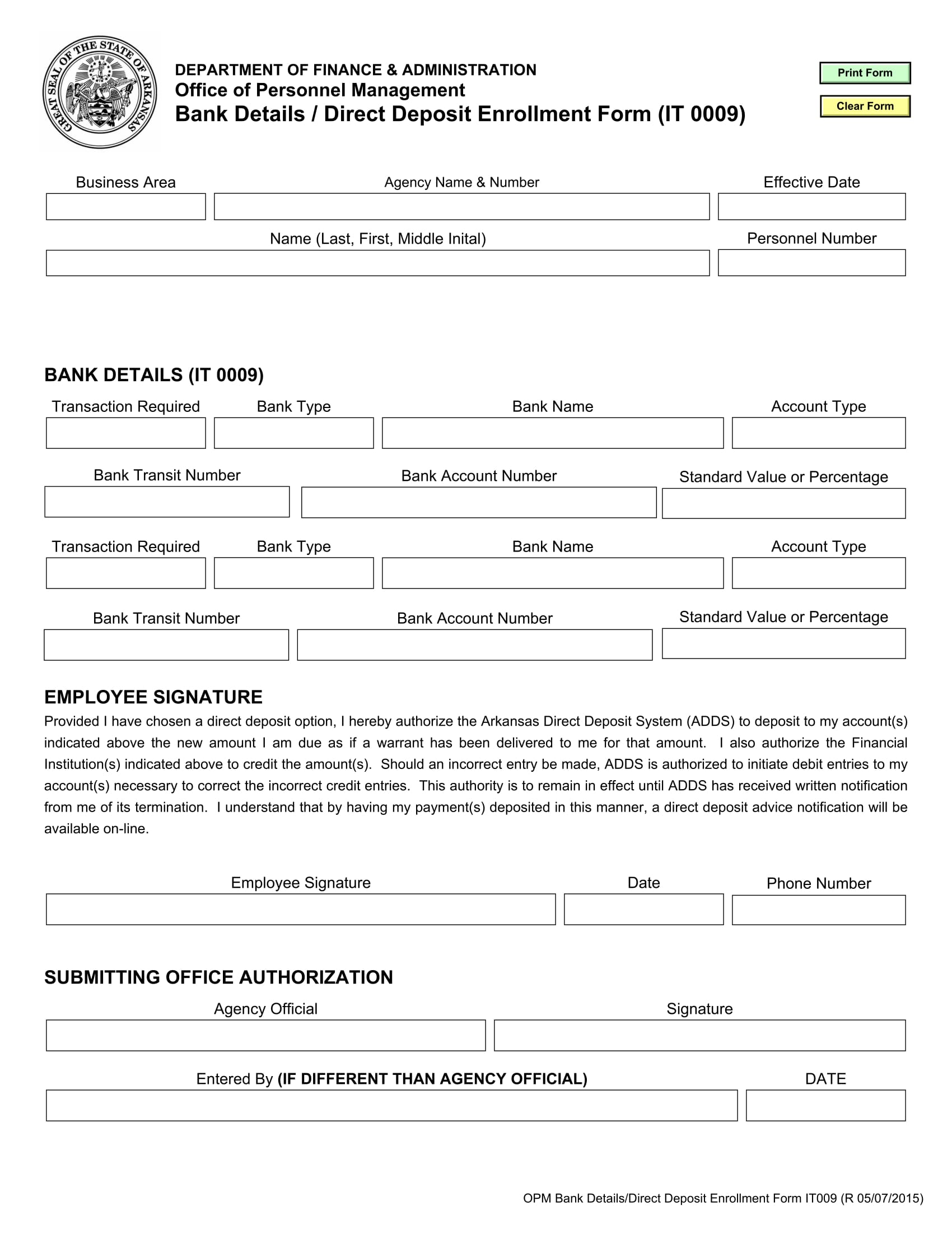 Free 15 Direct Deposit Enrollment Forms In Ms Word Pdf Excel 5218