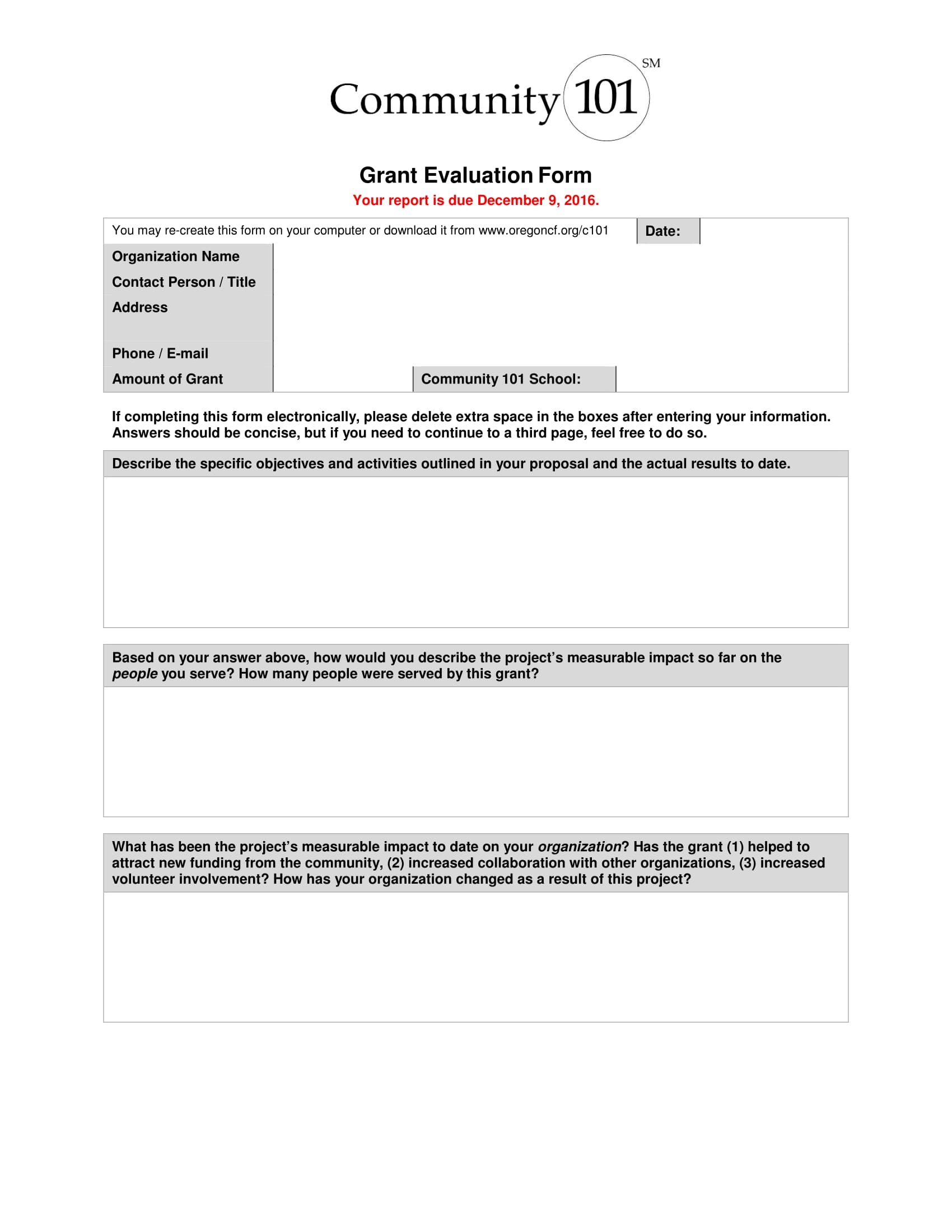 community grant evaluation form 1