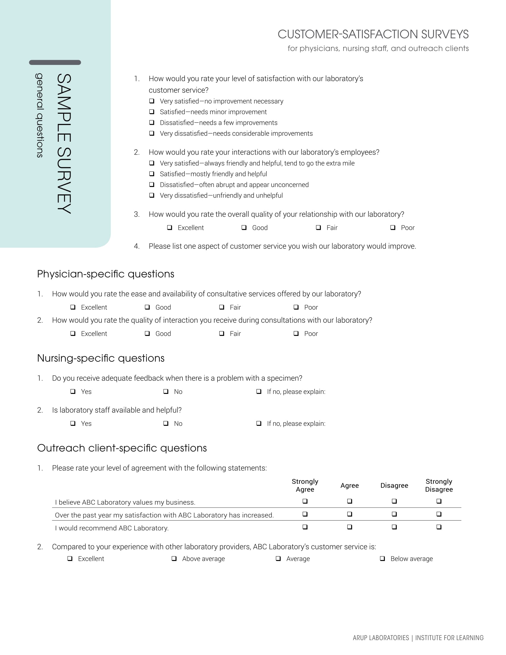 customer satisfaction survey evaluation form 3