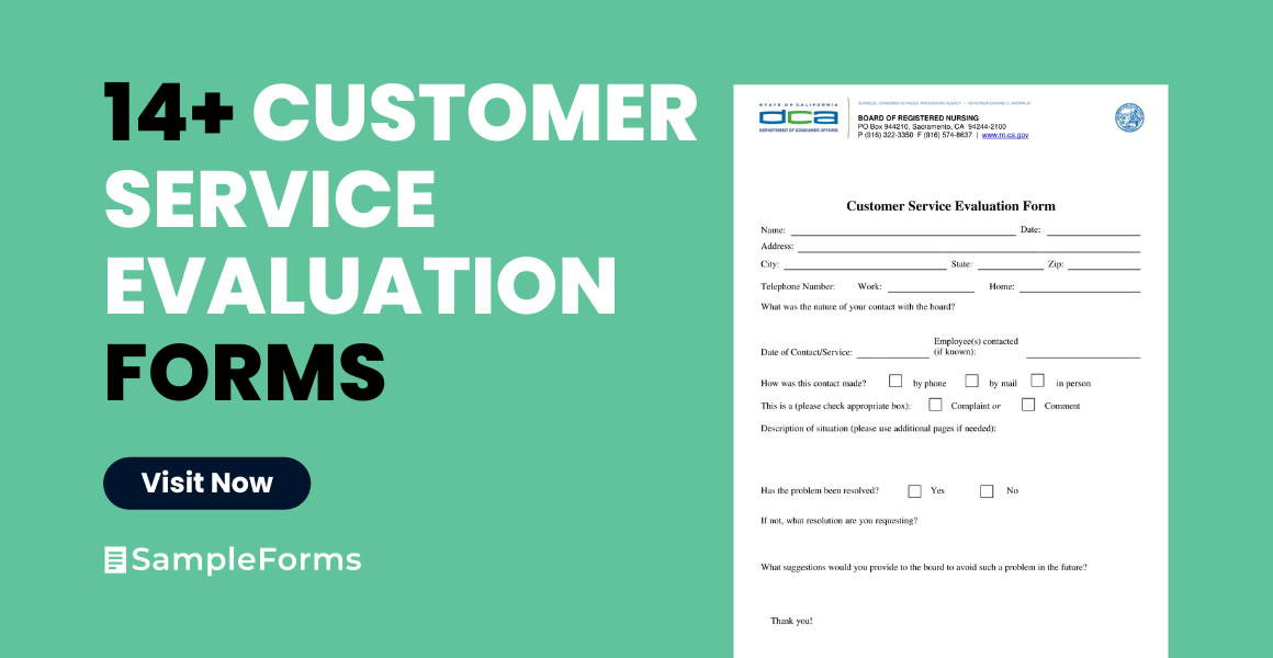 customer service evaluation form