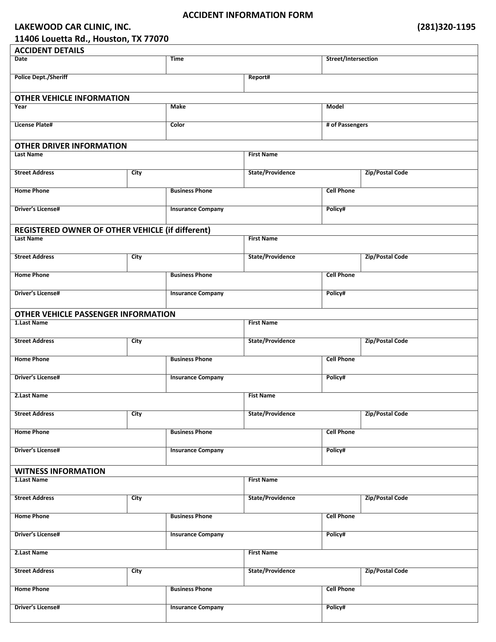 detailed accident information form 1