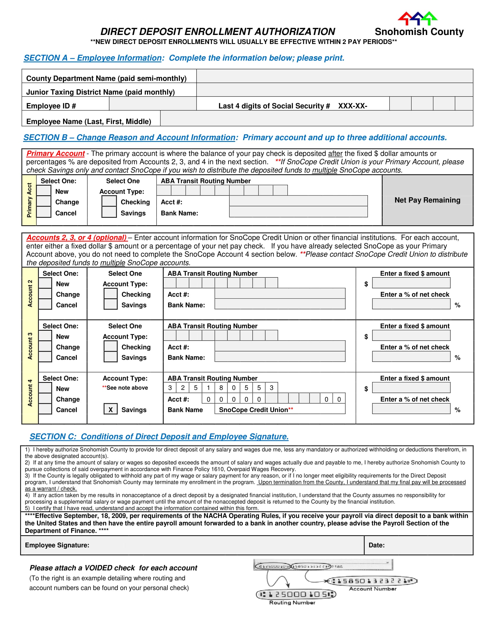 direct deposit enrollment authorization form 1