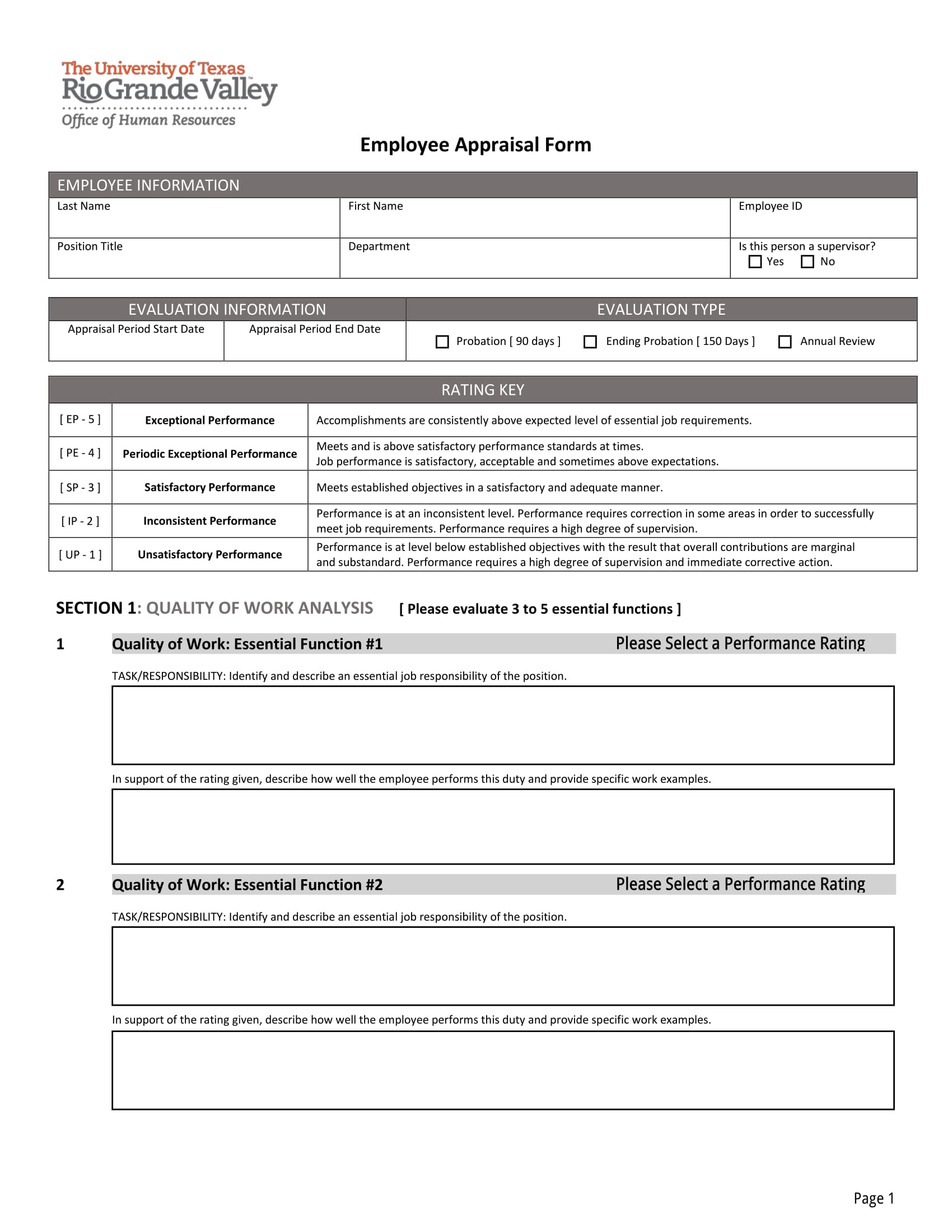 2nd Quarter 2024 Appraisal Document Sample Jenn Robena