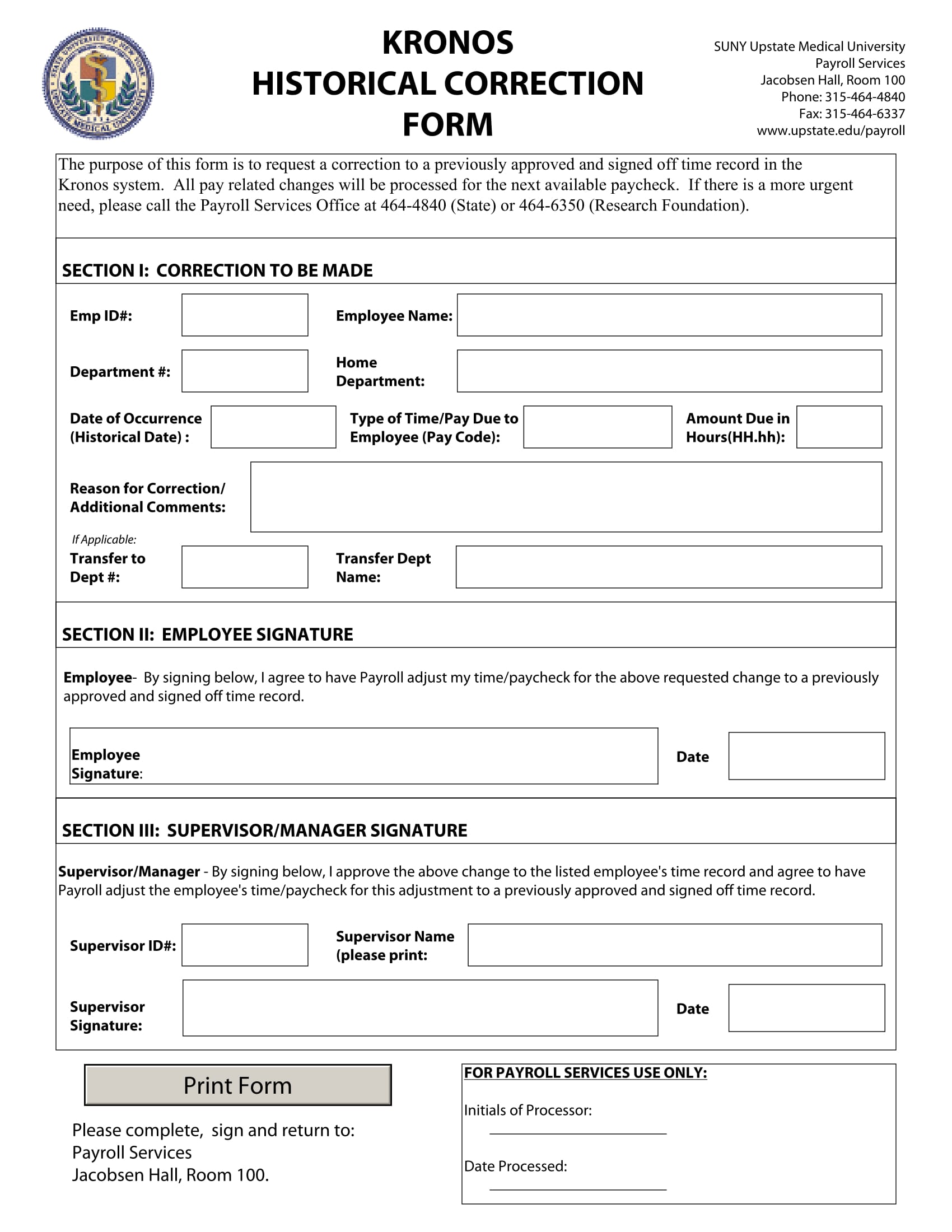 Free 14 Employee Correction Forms In Pdf 2843