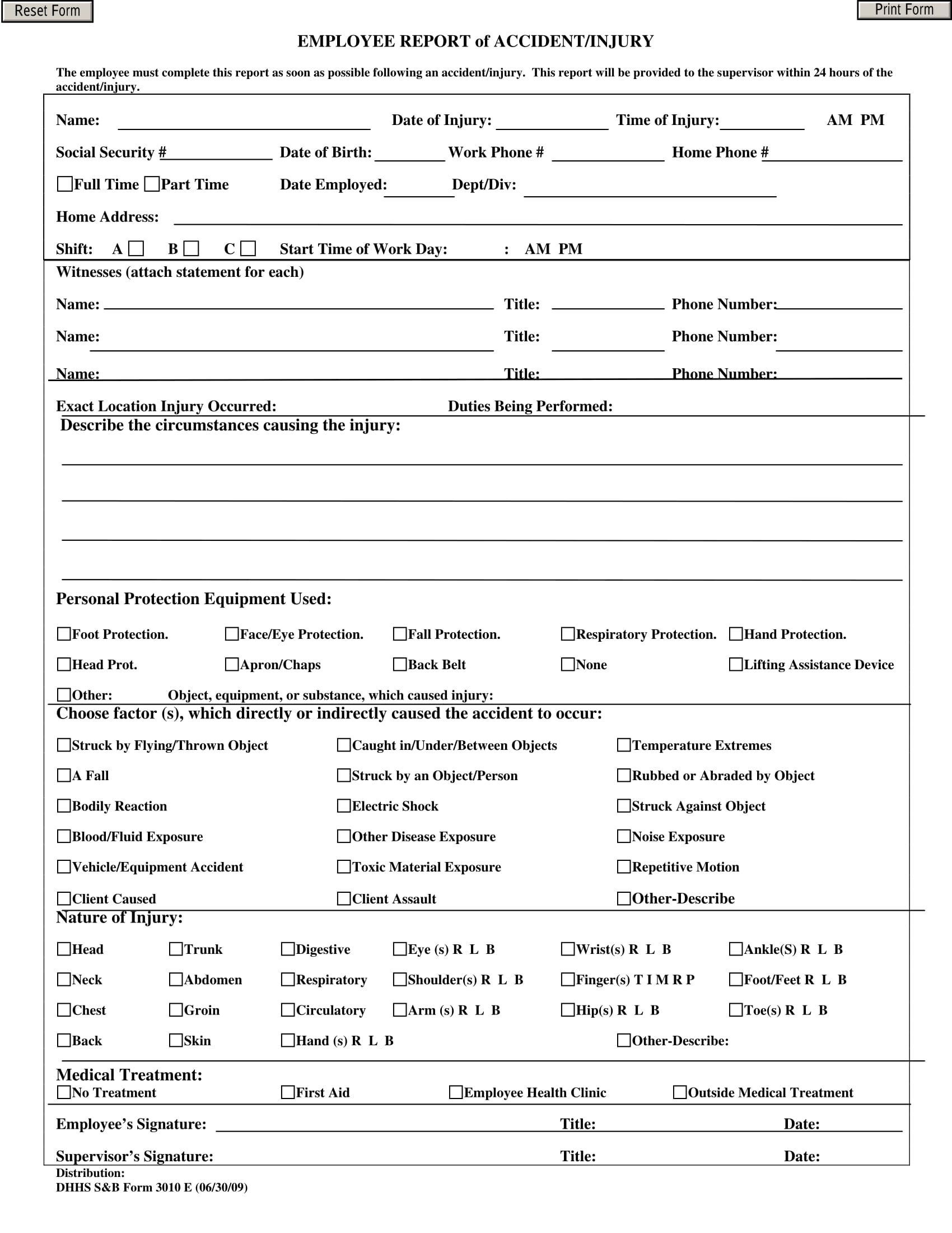 FREE 15+ Injury Report Forms in MS Word | PDF | Excel