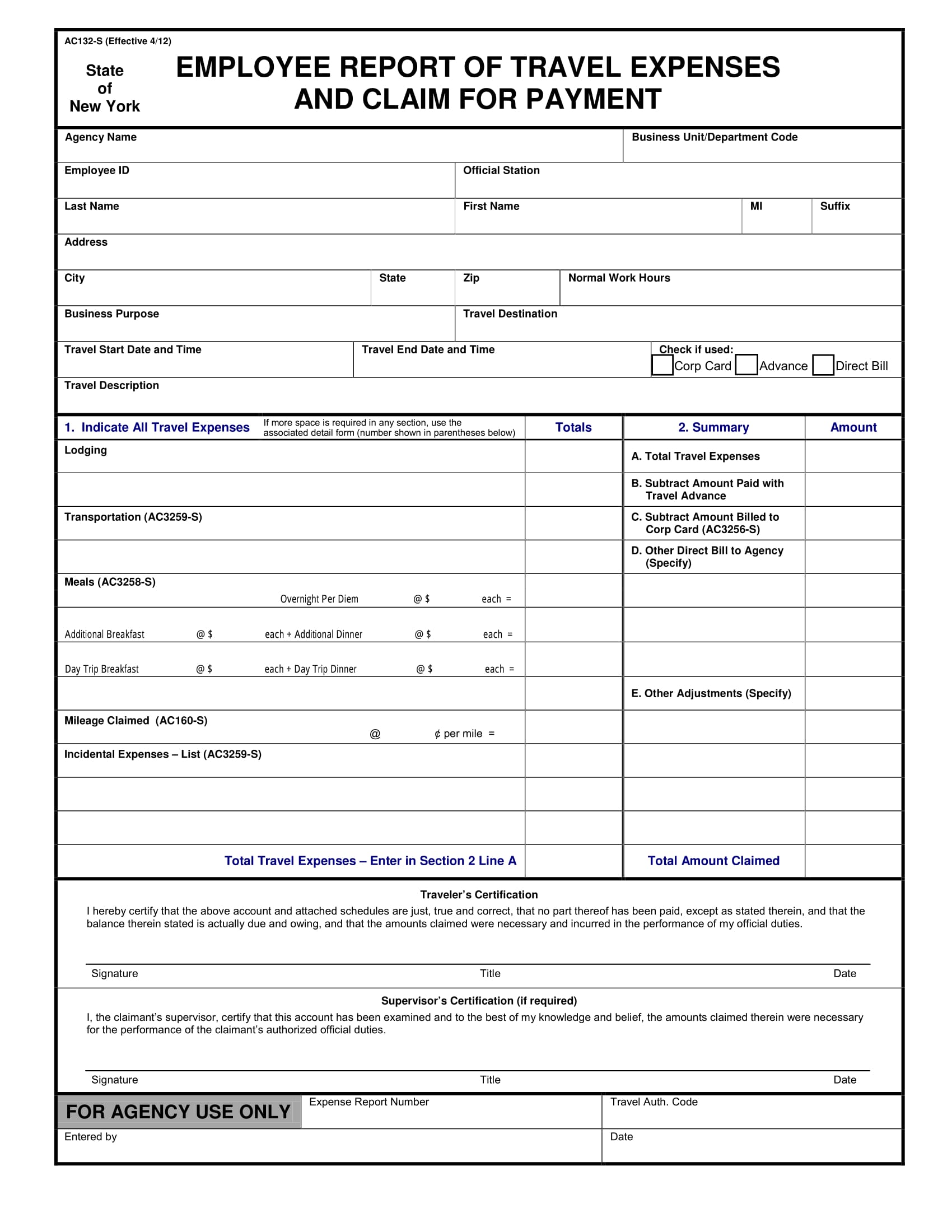 employee report of travel expenses 1