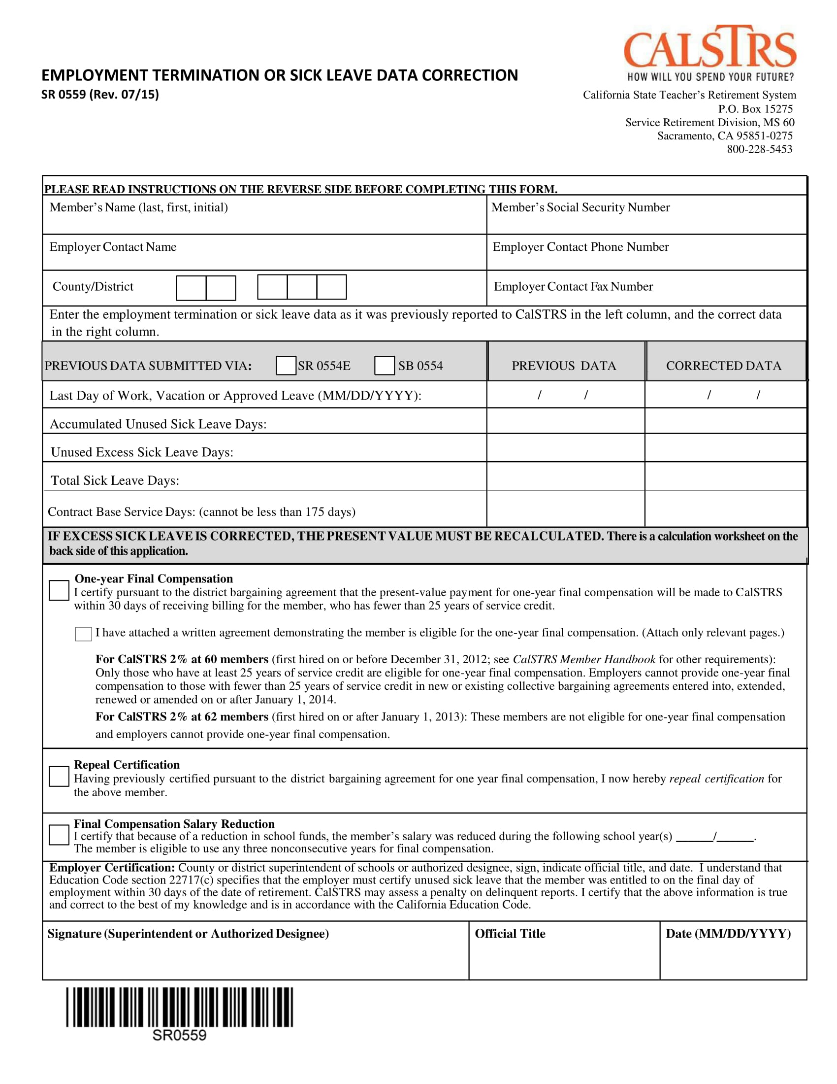 Free 14 Employee Correction Forms In Pdf 1816