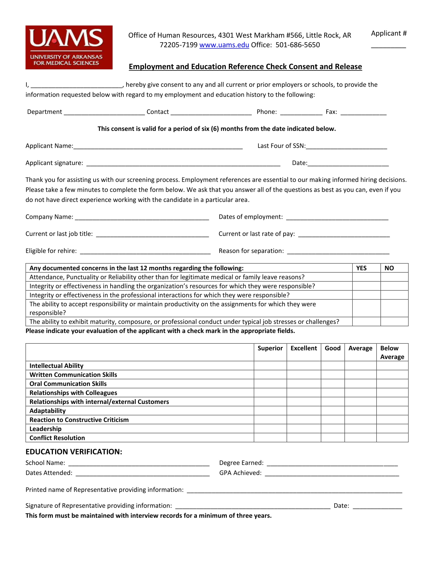 employment and education reference check release form 1