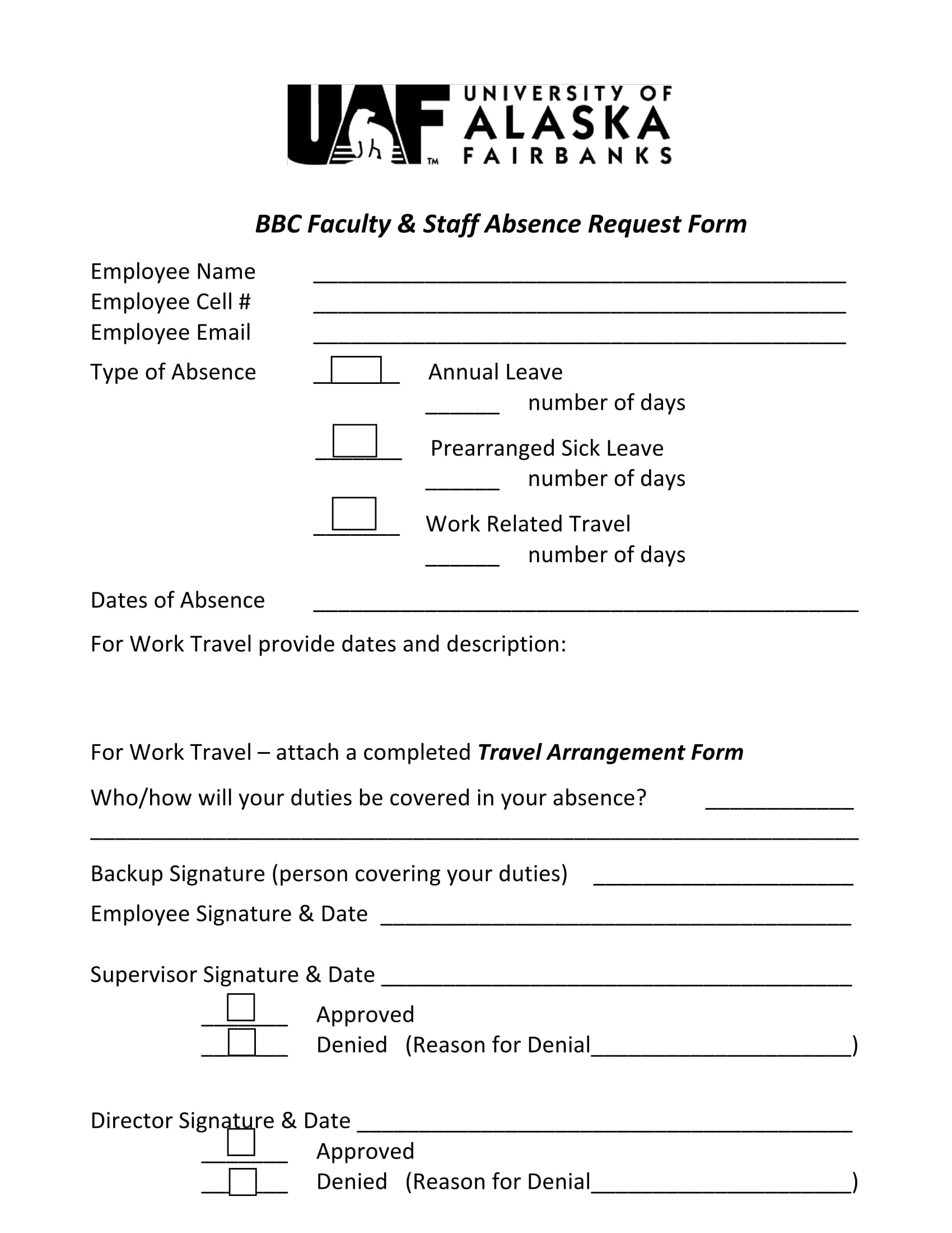 faculty staff absence request form 1