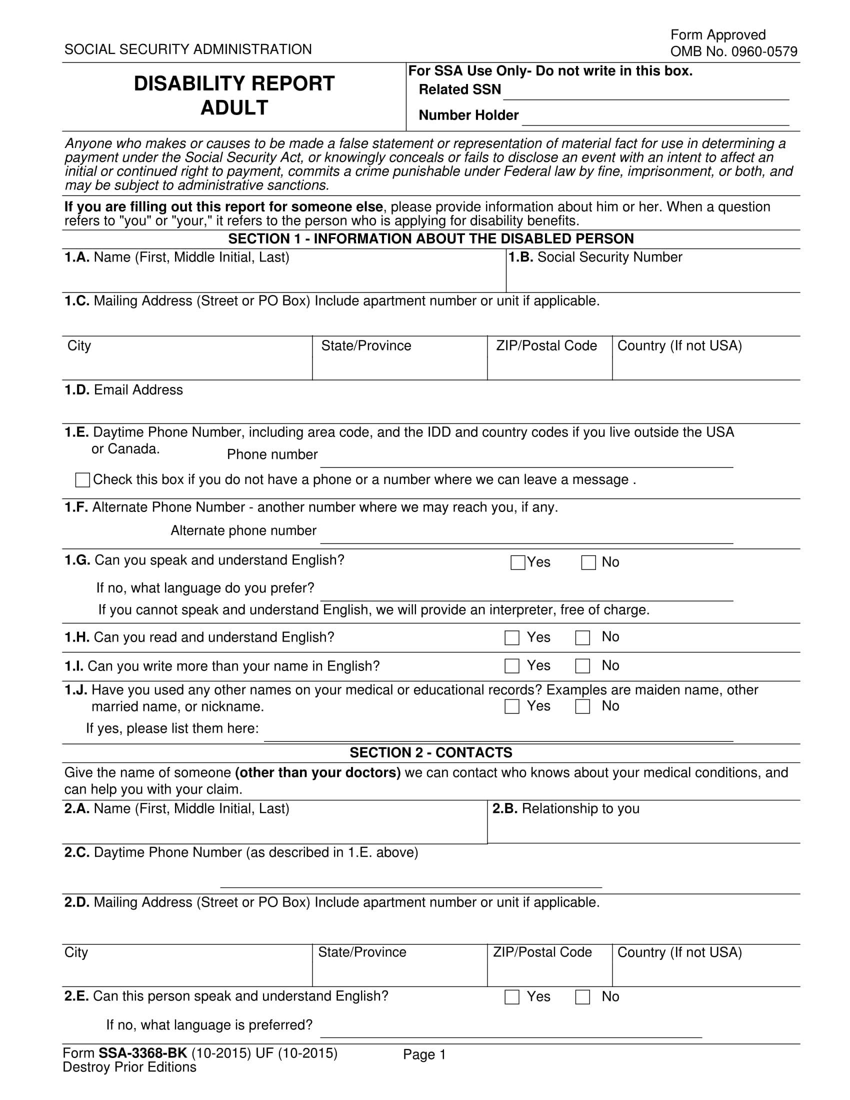 fillable adult disability report form 03