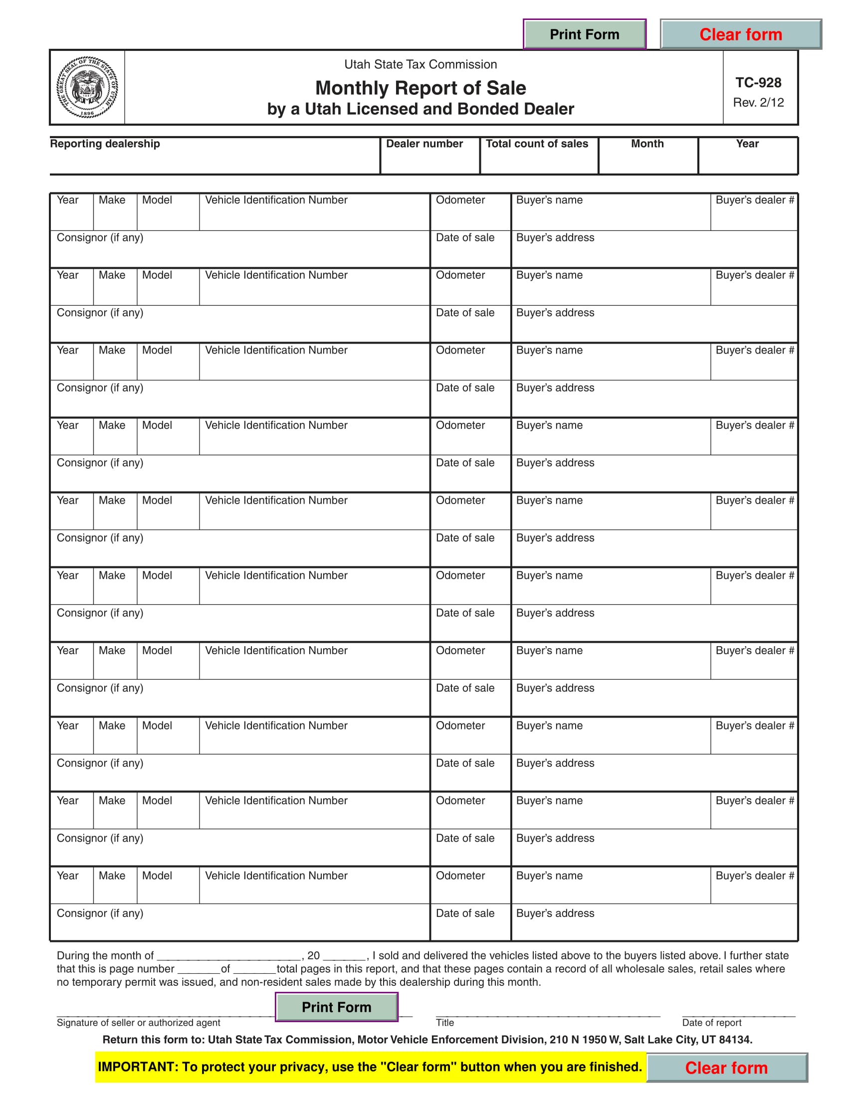 fillable monthly sales report form 1