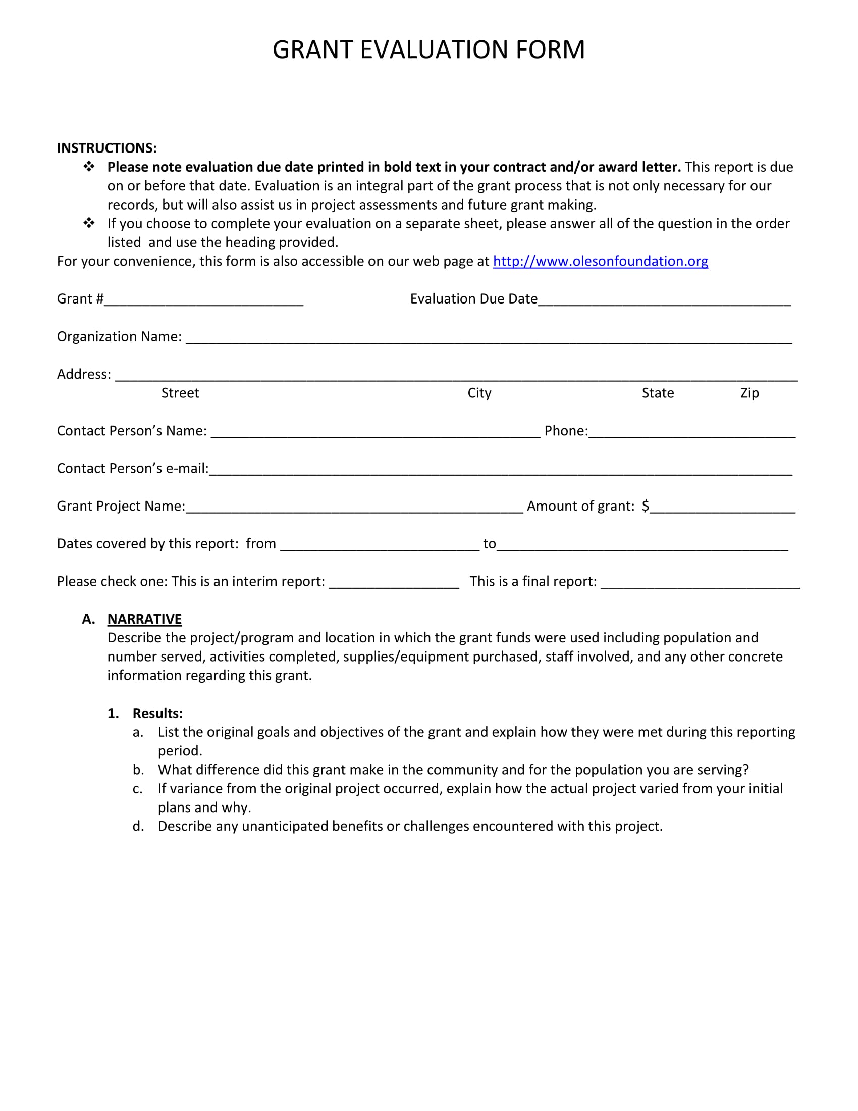 FREE 15+ Grant Evaluation Forms in PDF | MS Word